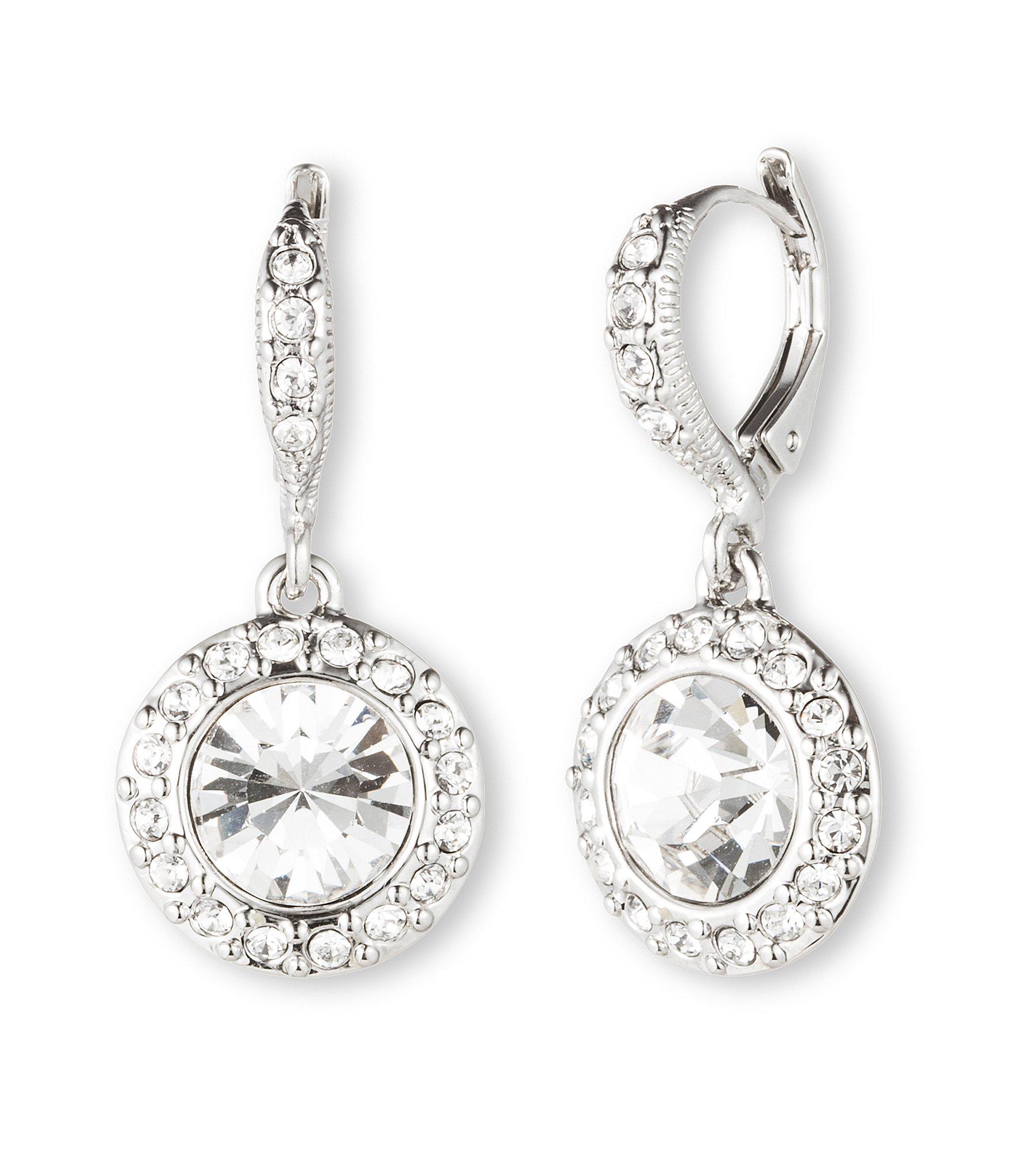 Givenchy Crystal Round Drop Earrings in Metallic - Lyst