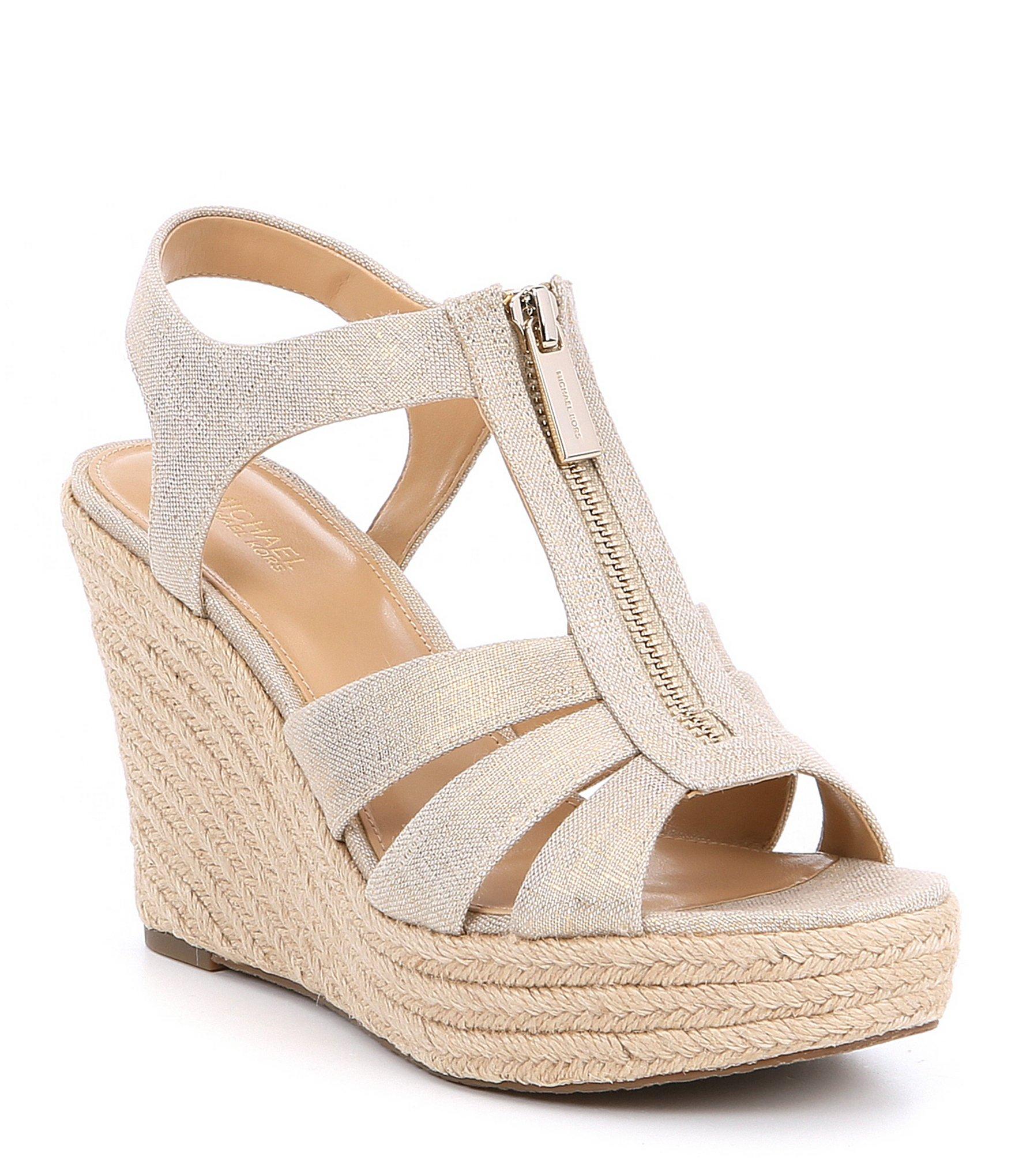 michael kors berkley weave canvas espadrille wedges