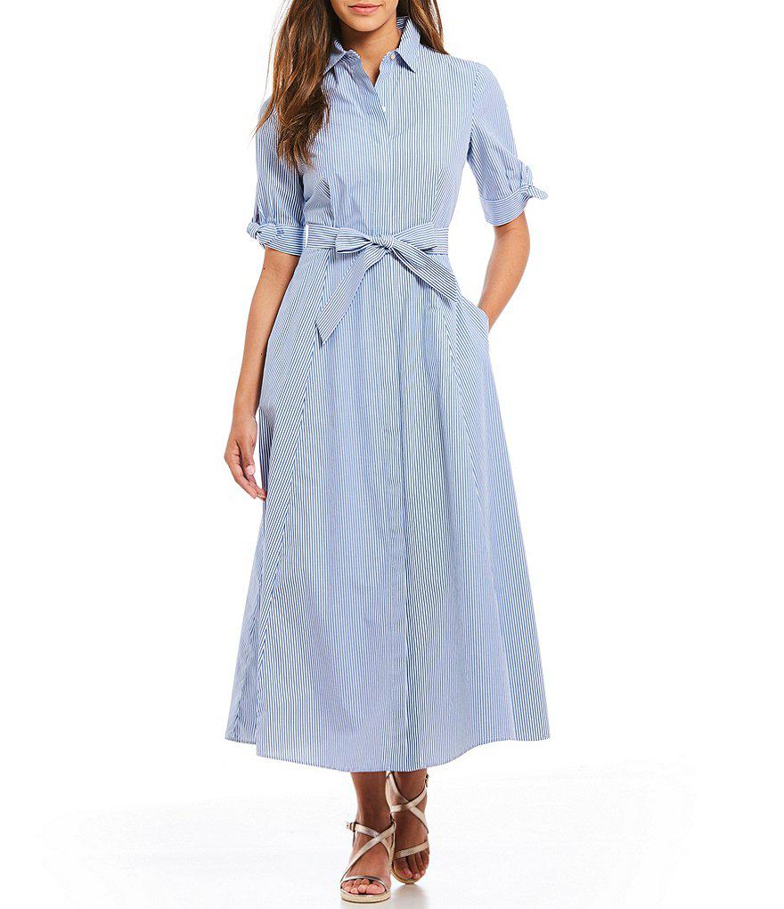 calvin klein maxi shirt dress