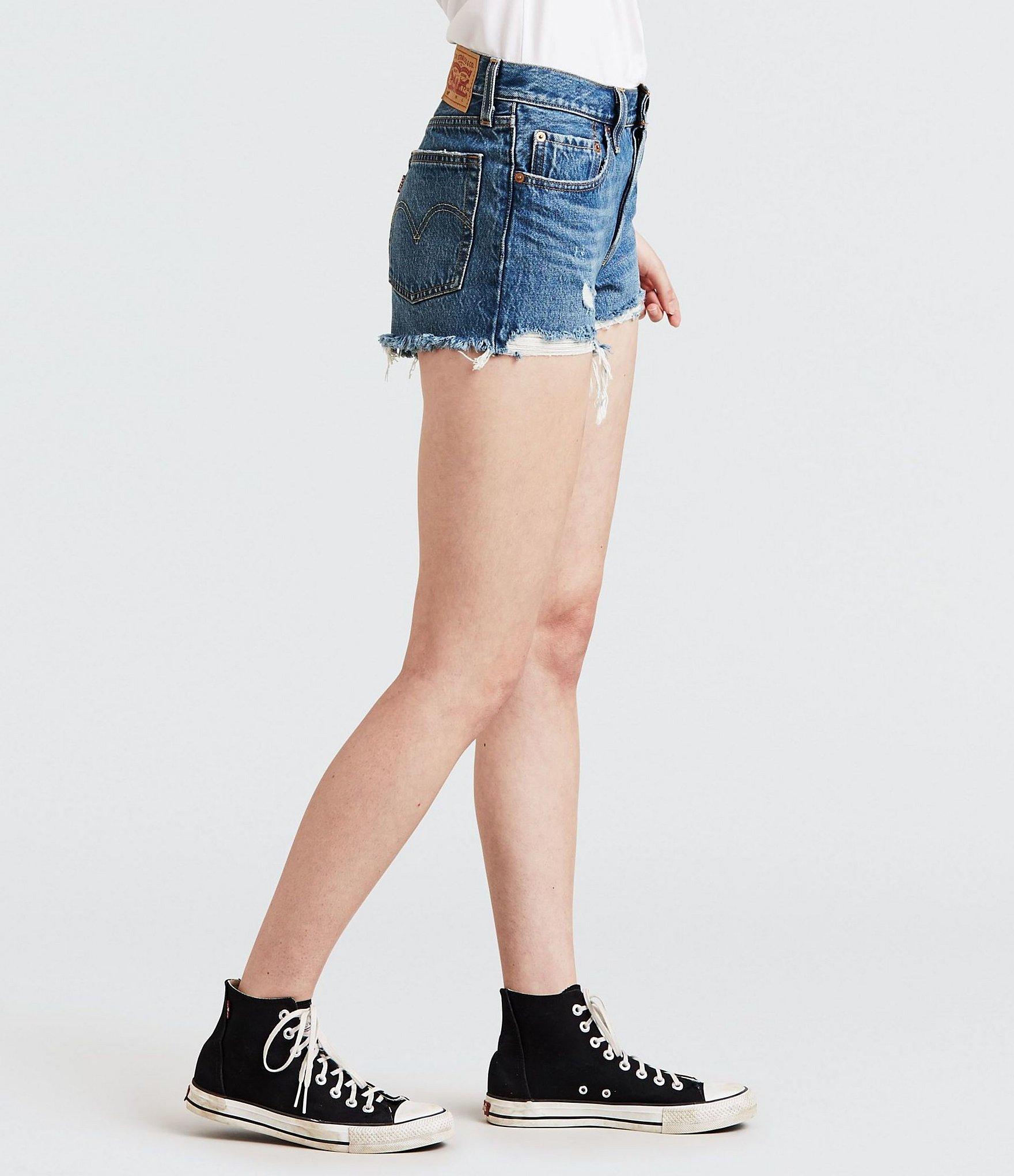 levi button fly shorts