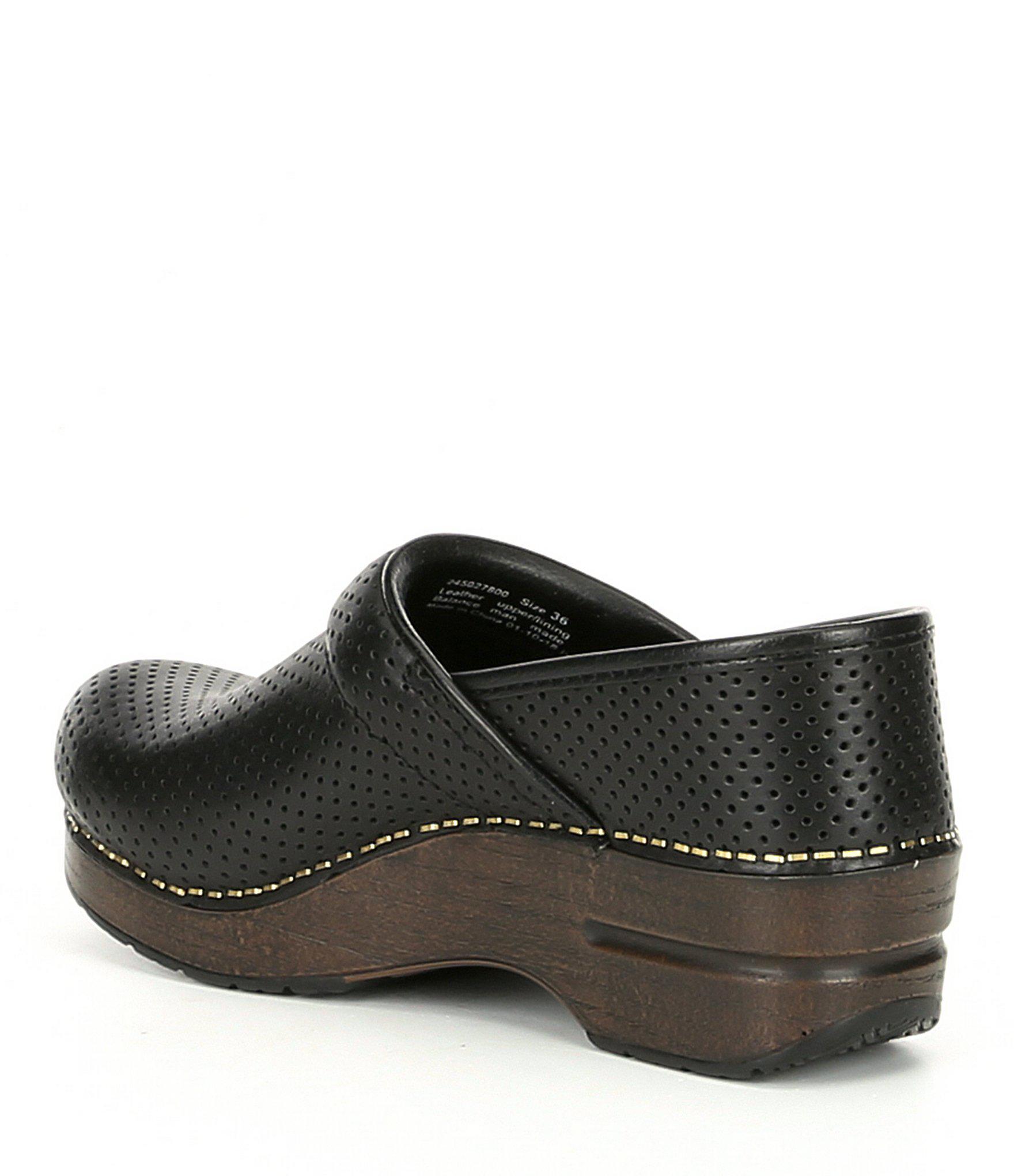 dansko perforated clogs