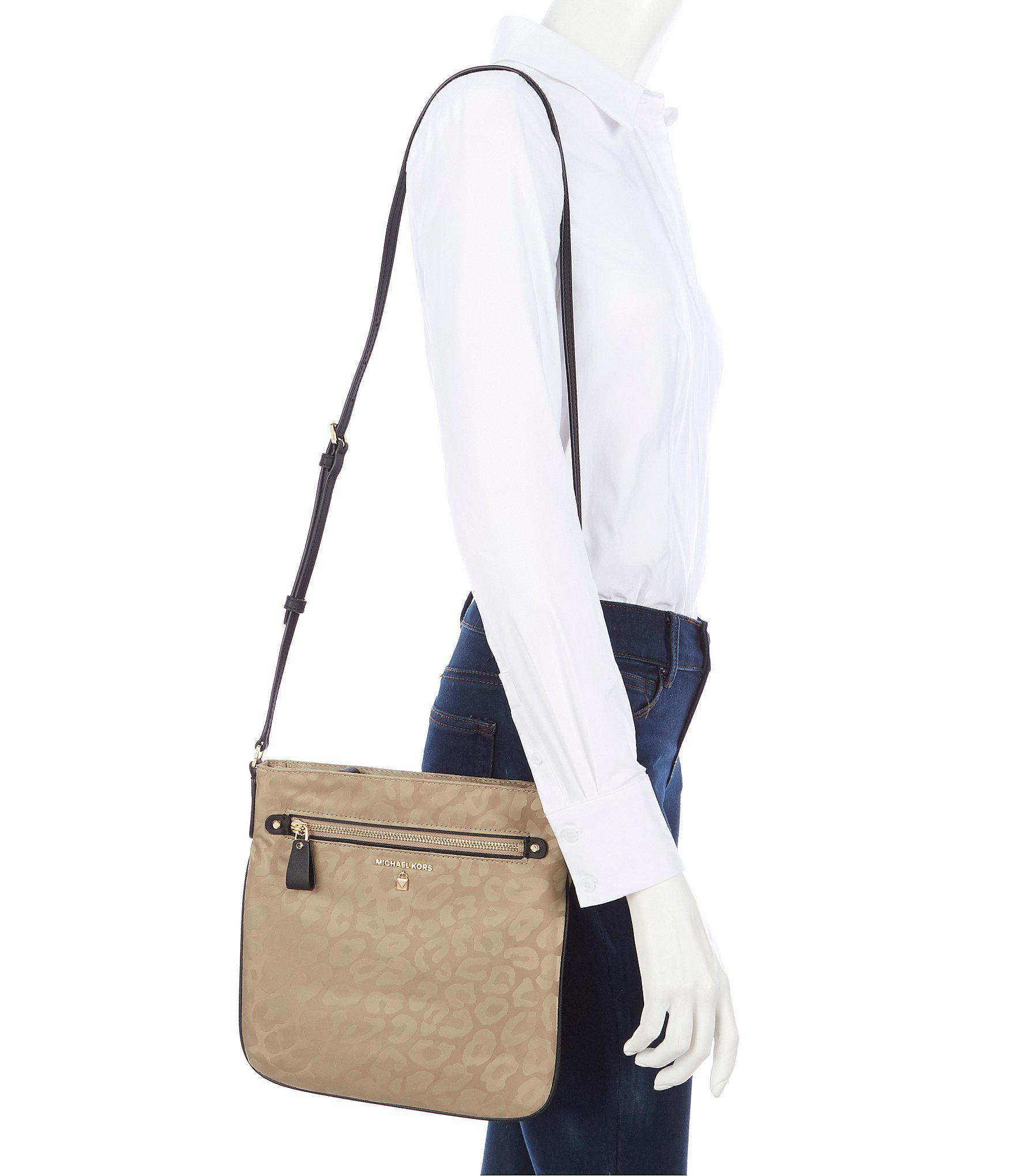 michael kors nylon kelsey large crossbody