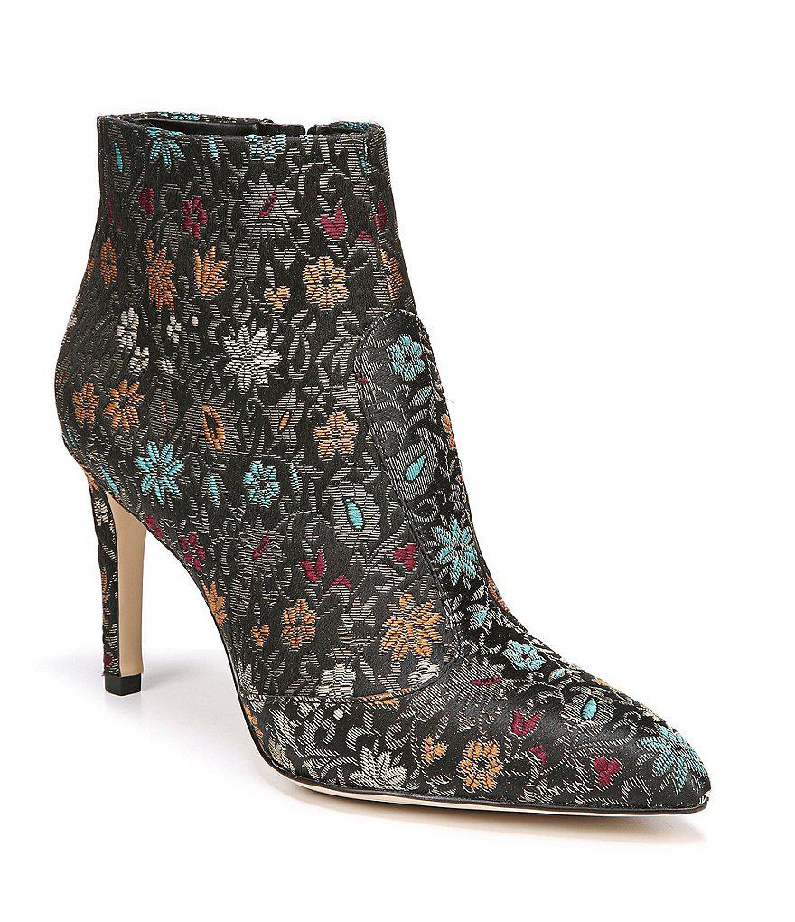 Sam Edelman Synthetic Olette 2 Floral Brocade Booties in Black - Lyst