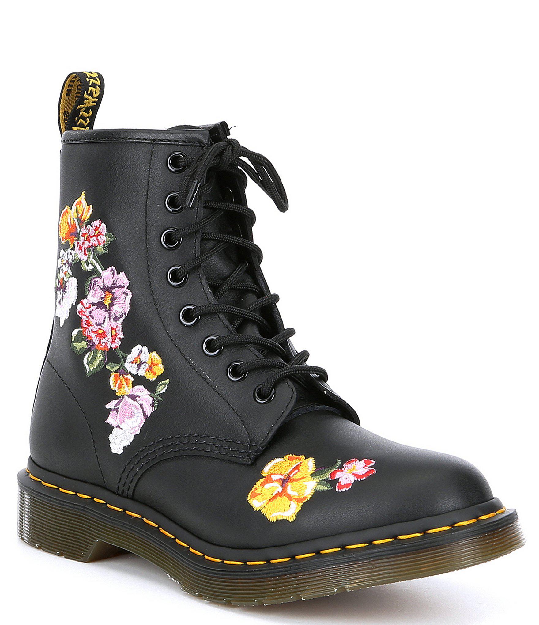 Dr. Martens Leather 1460 Vonda Ii Floral in Black - Lyst