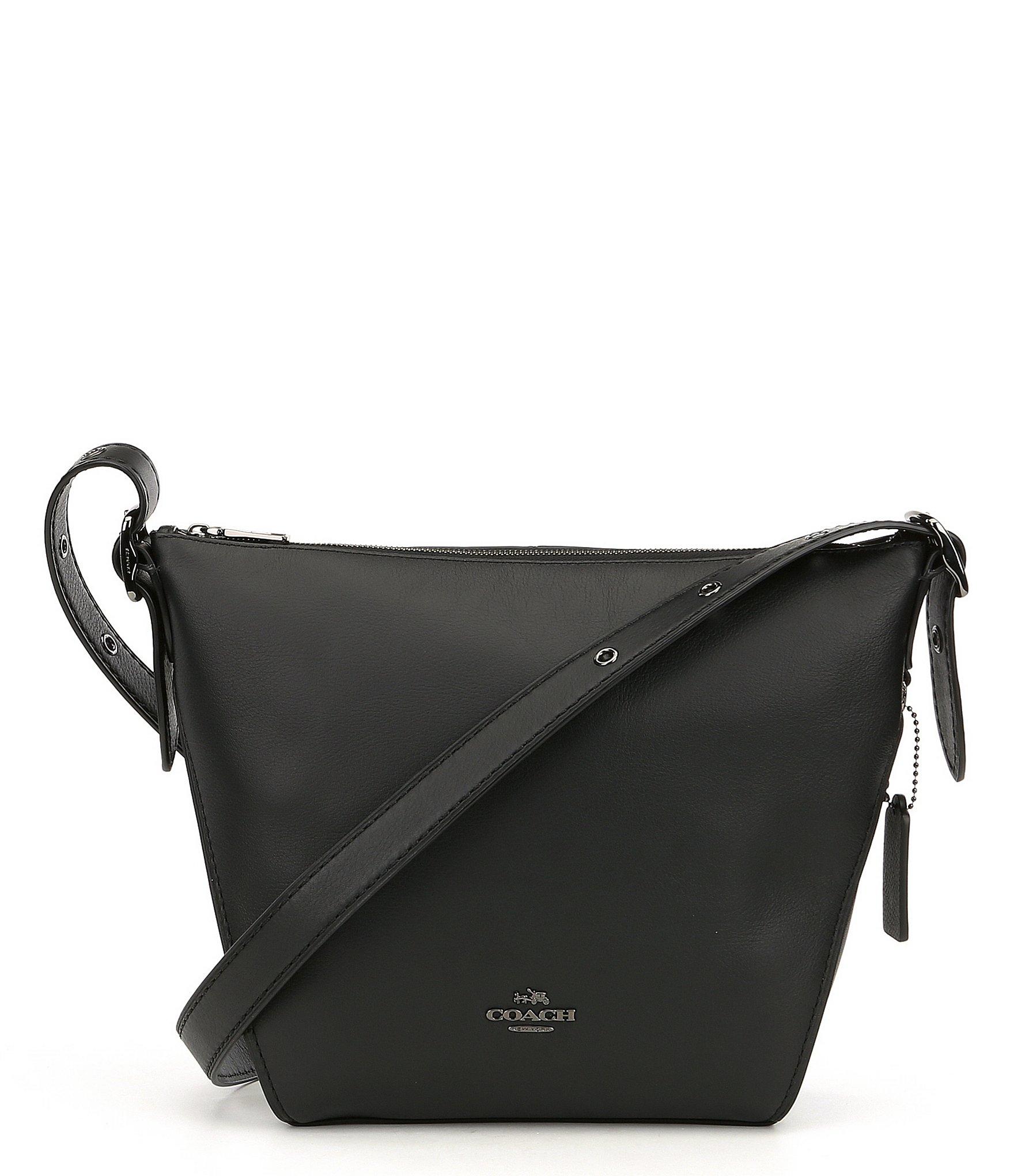 COACH Small Smooth Leather Crossbody Bag in Black - Lyst