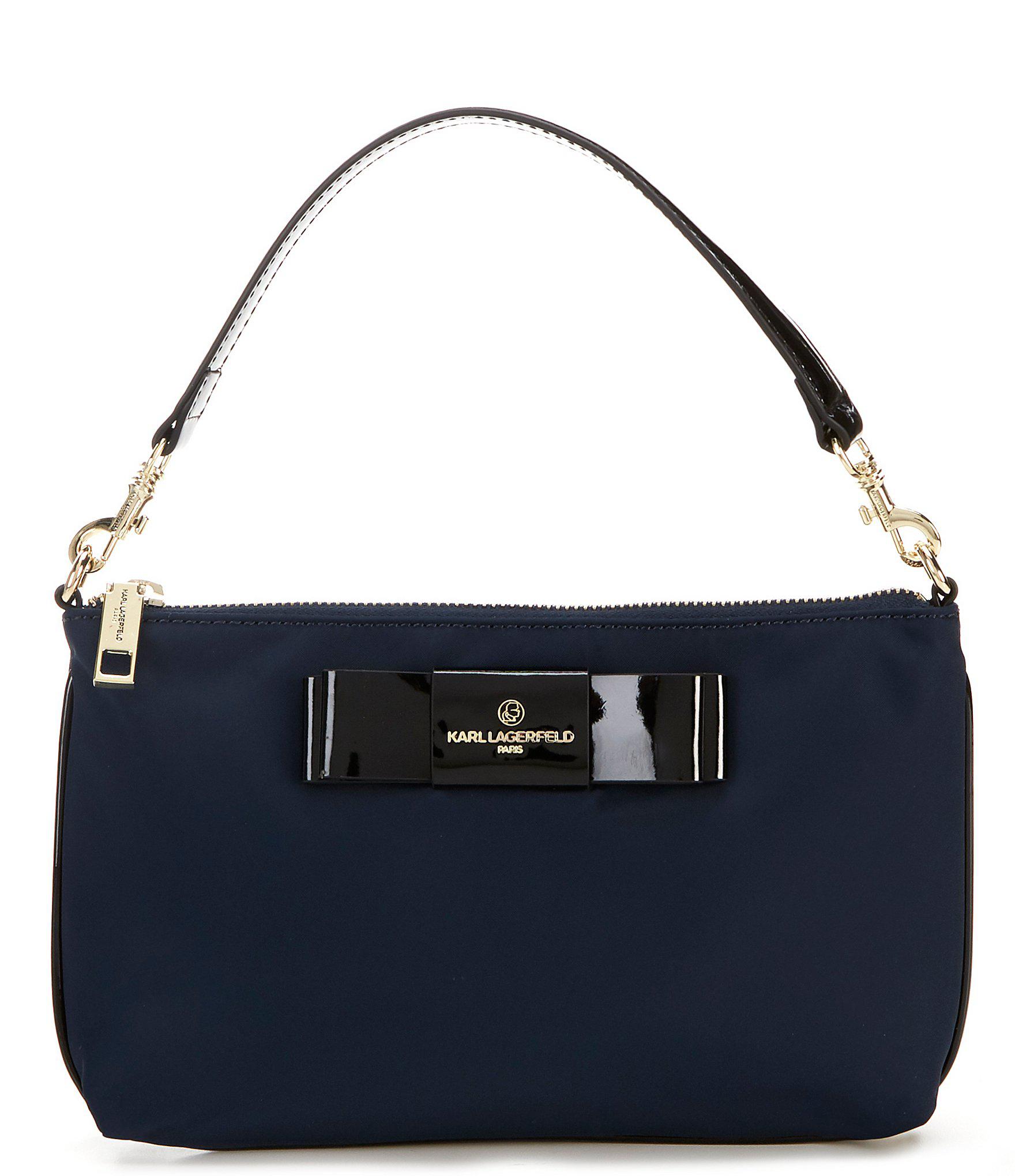 Karl Lagerfeld Synthetic Penny Nylon Crossbody Bag in Navy/Black (Blue