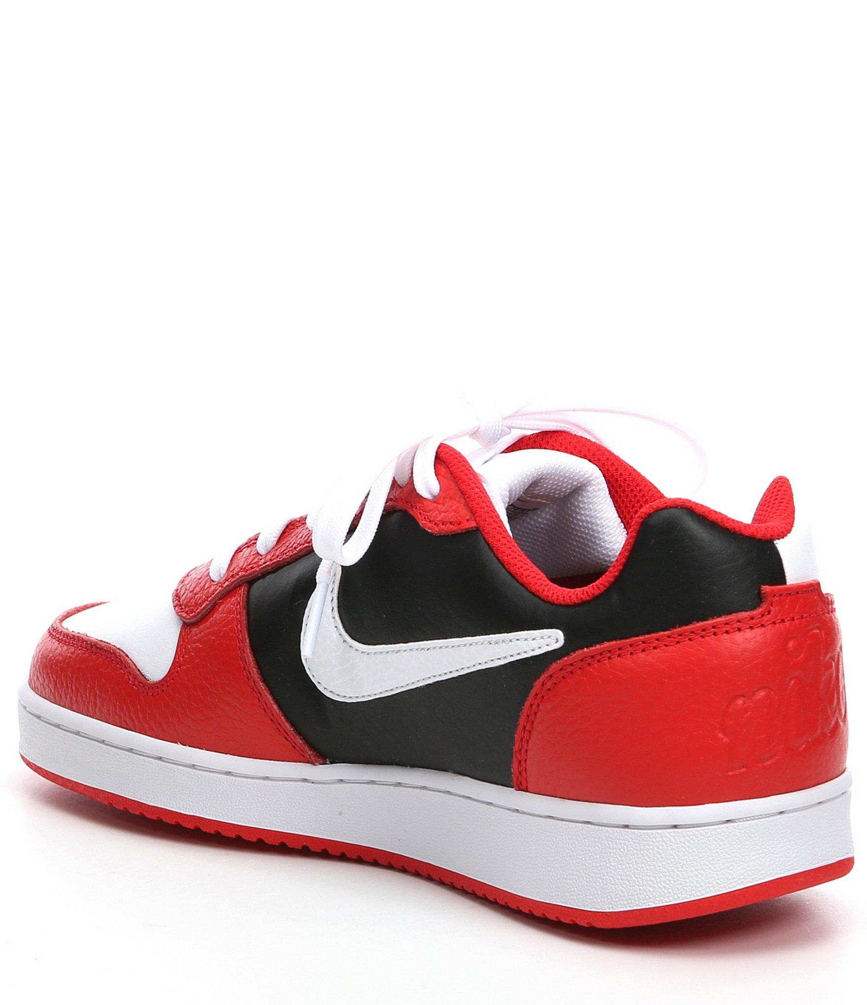 nike ebernon low black white