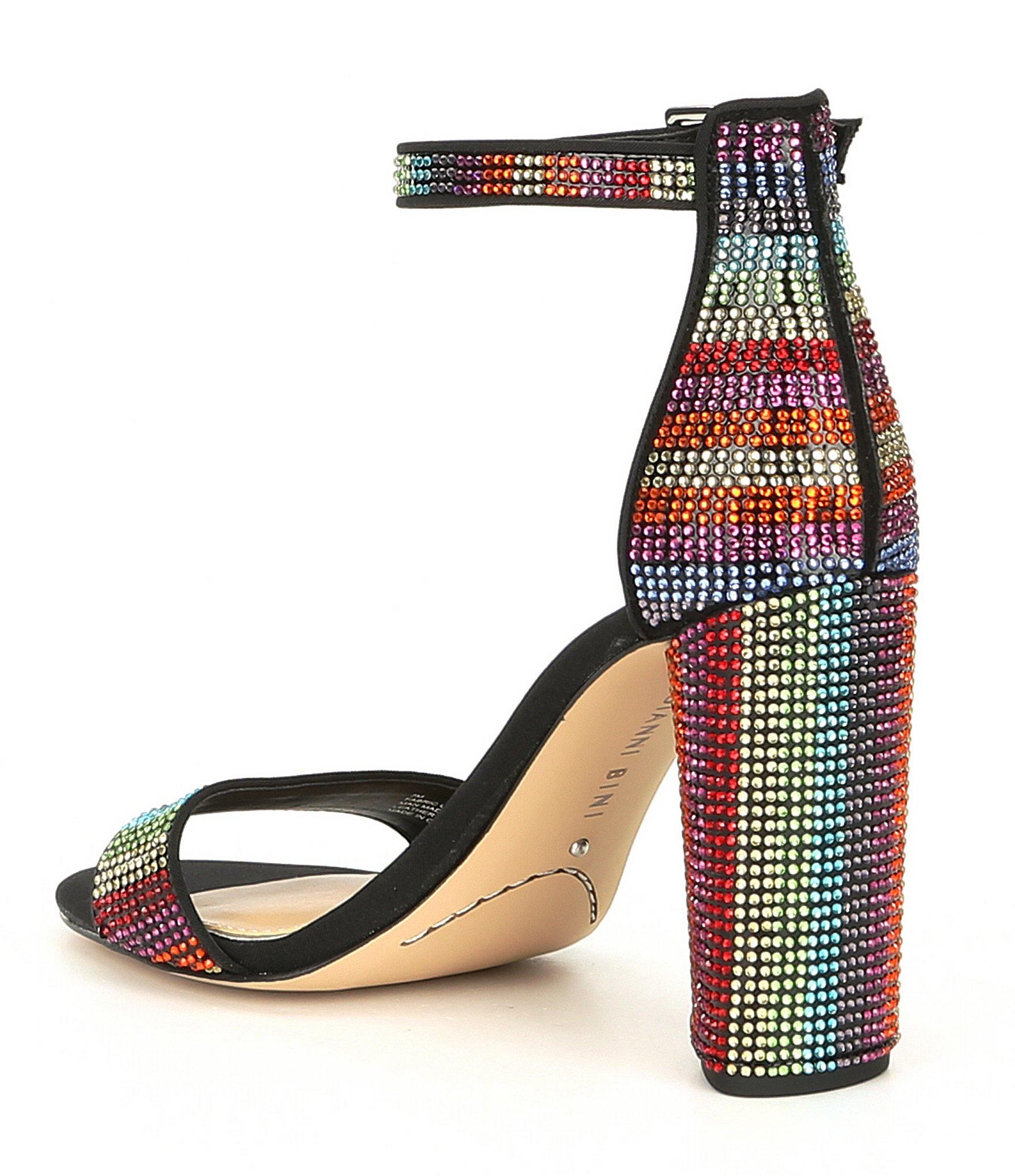 rainbow stripe sandals