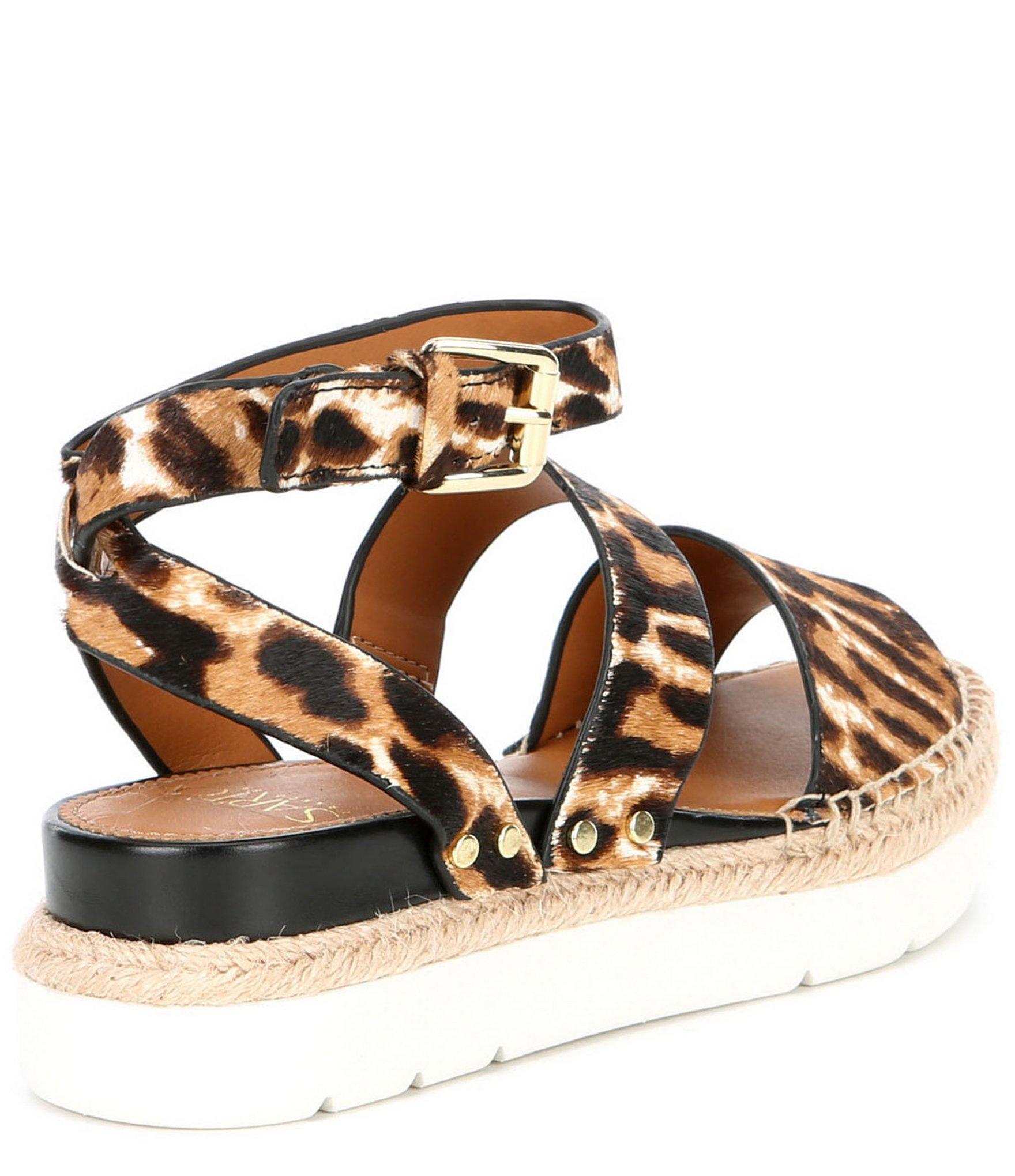 franco sarto animal print sandals