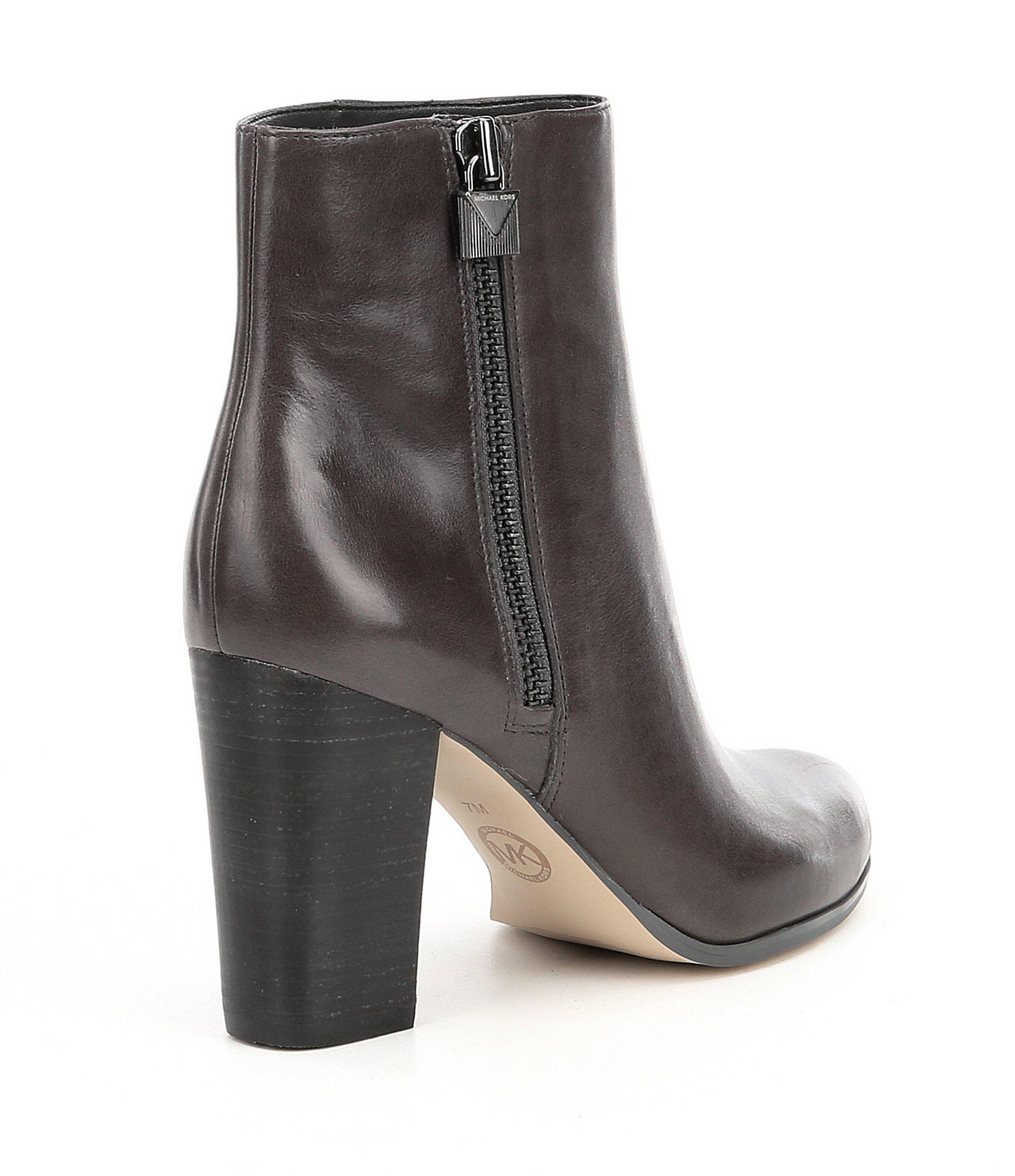 michael kors margaret leather ankle boots