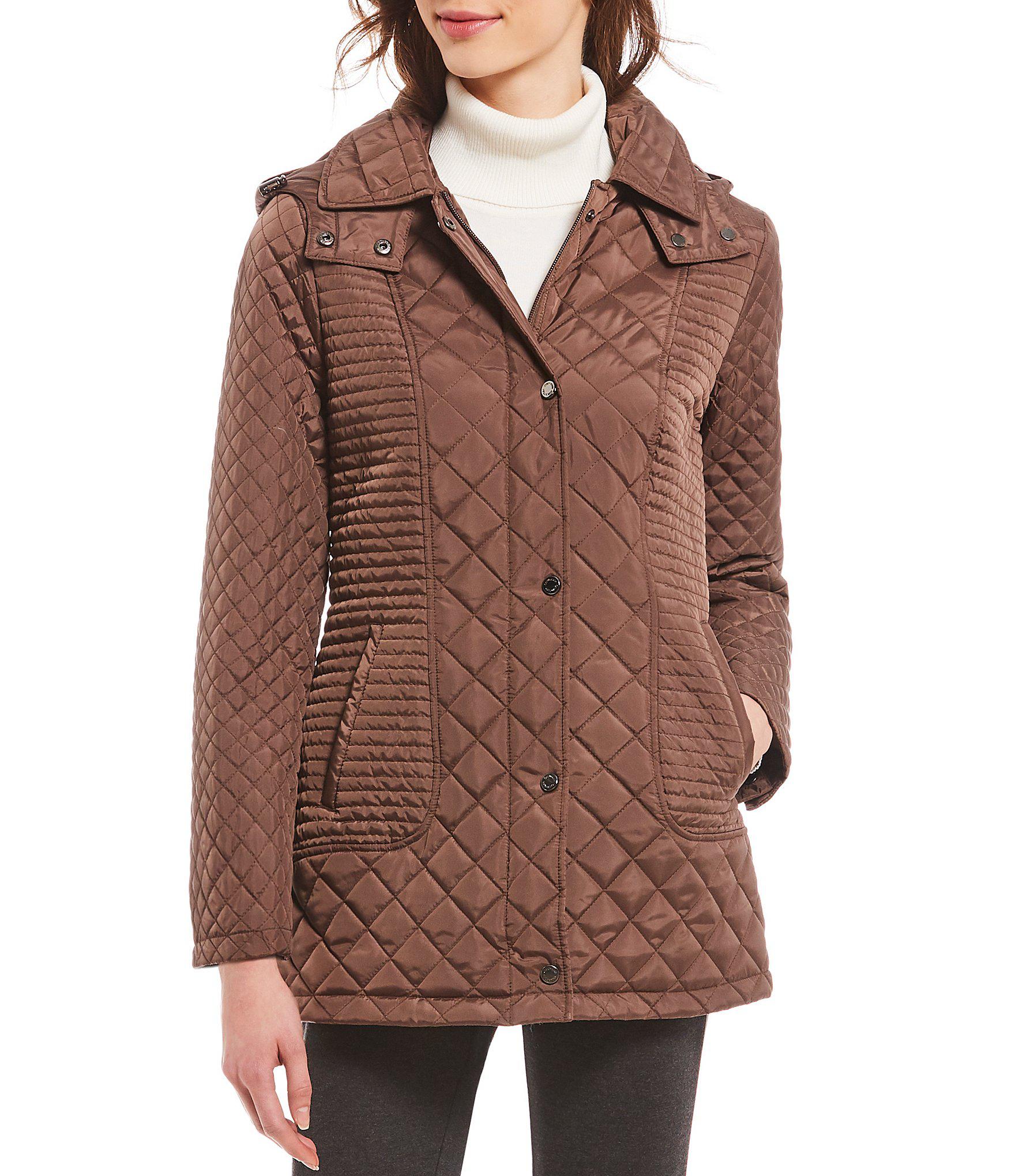 calvin klein quilted jacket with removable hood