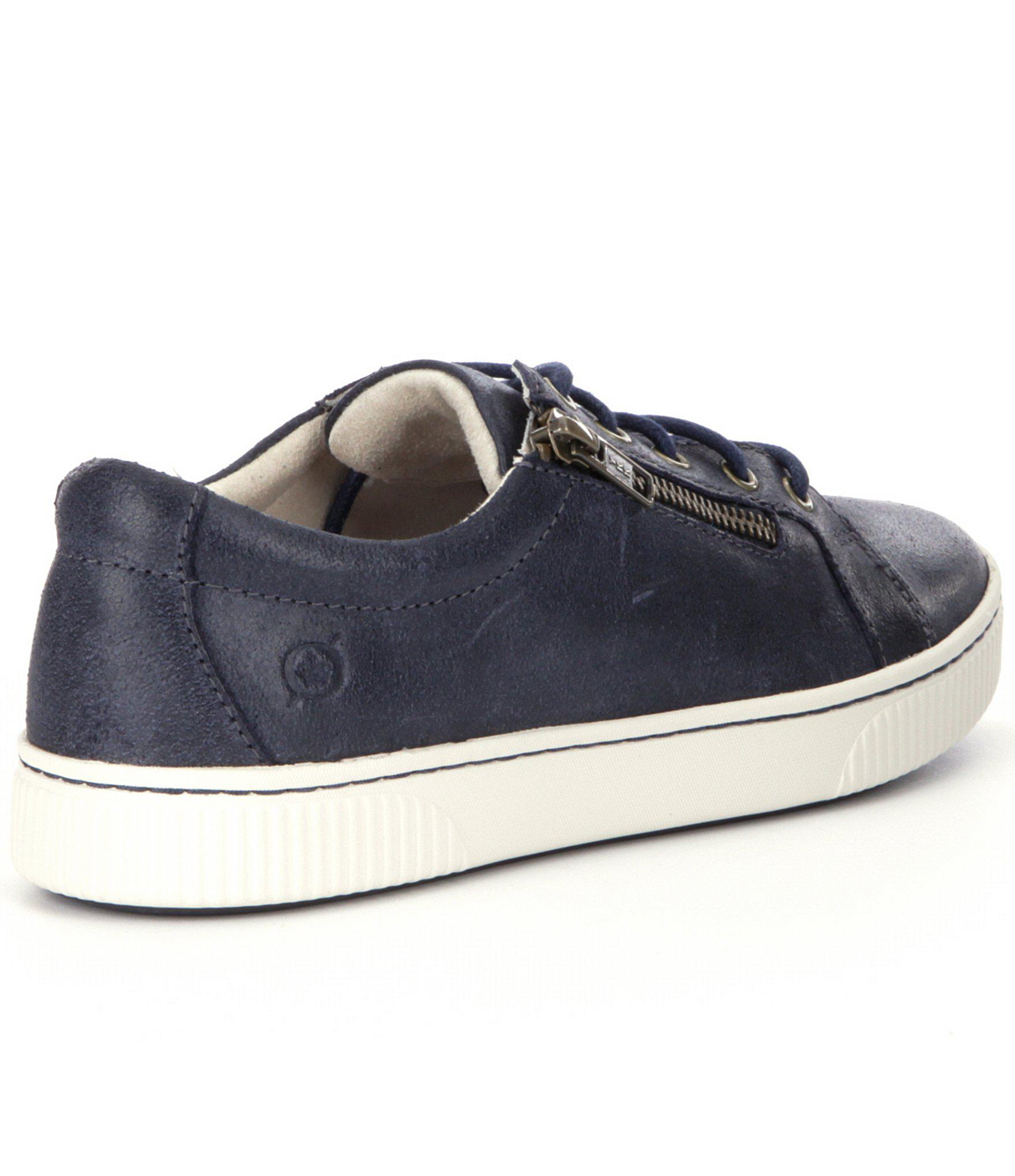 born tamara casual zip leather sneakers