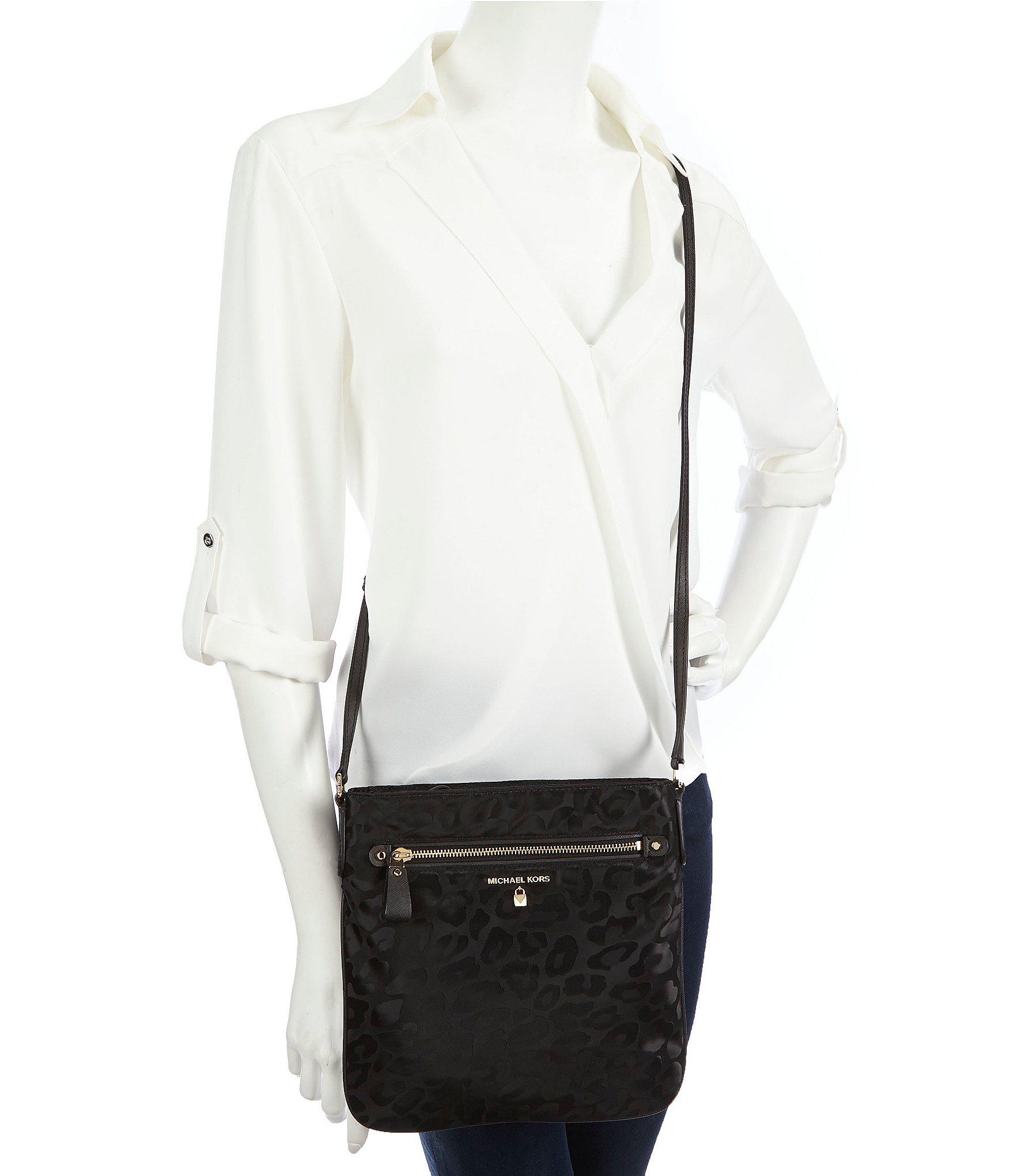 michael kors leopard print crossbody bag