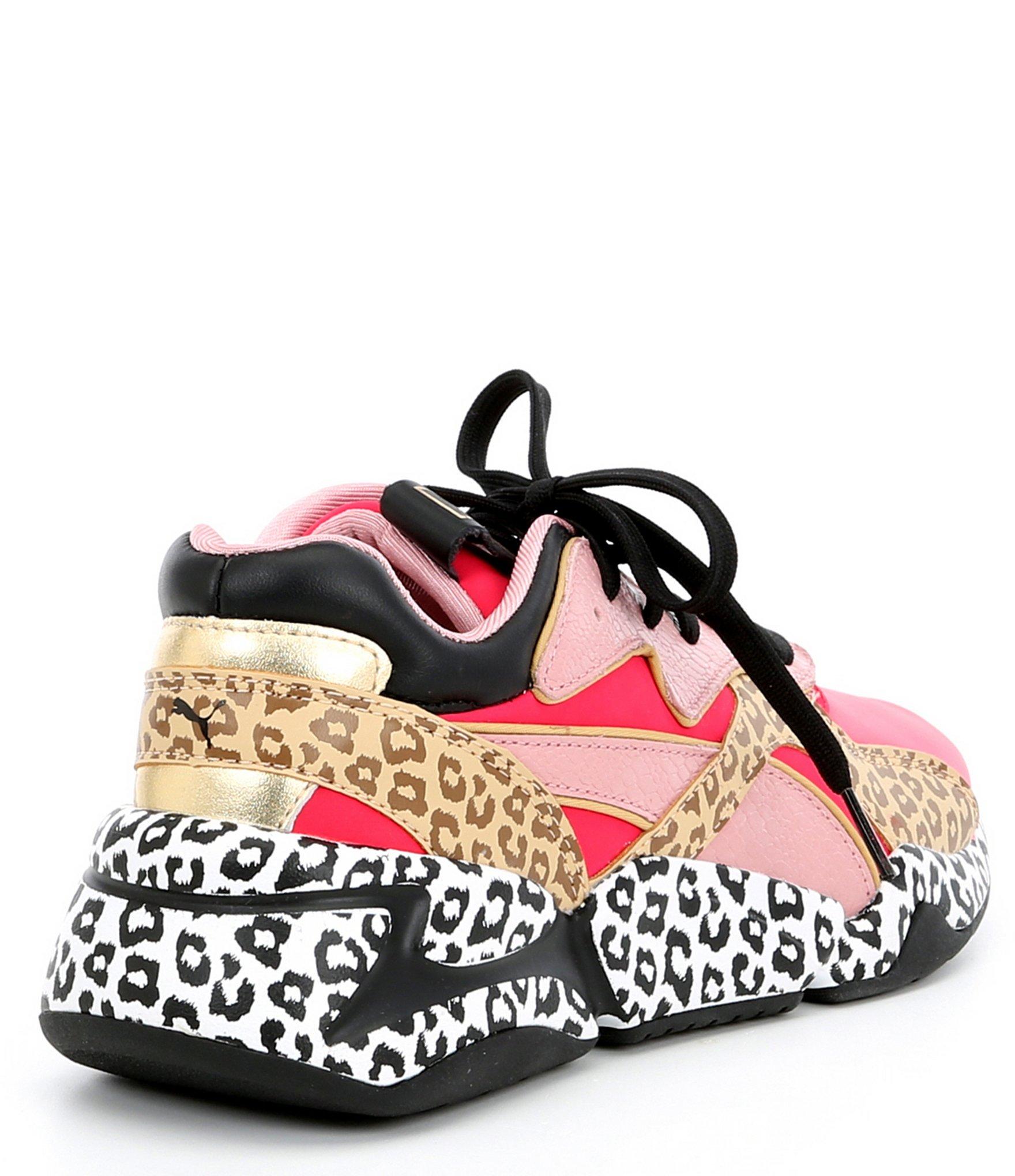 puma leopard print trainers