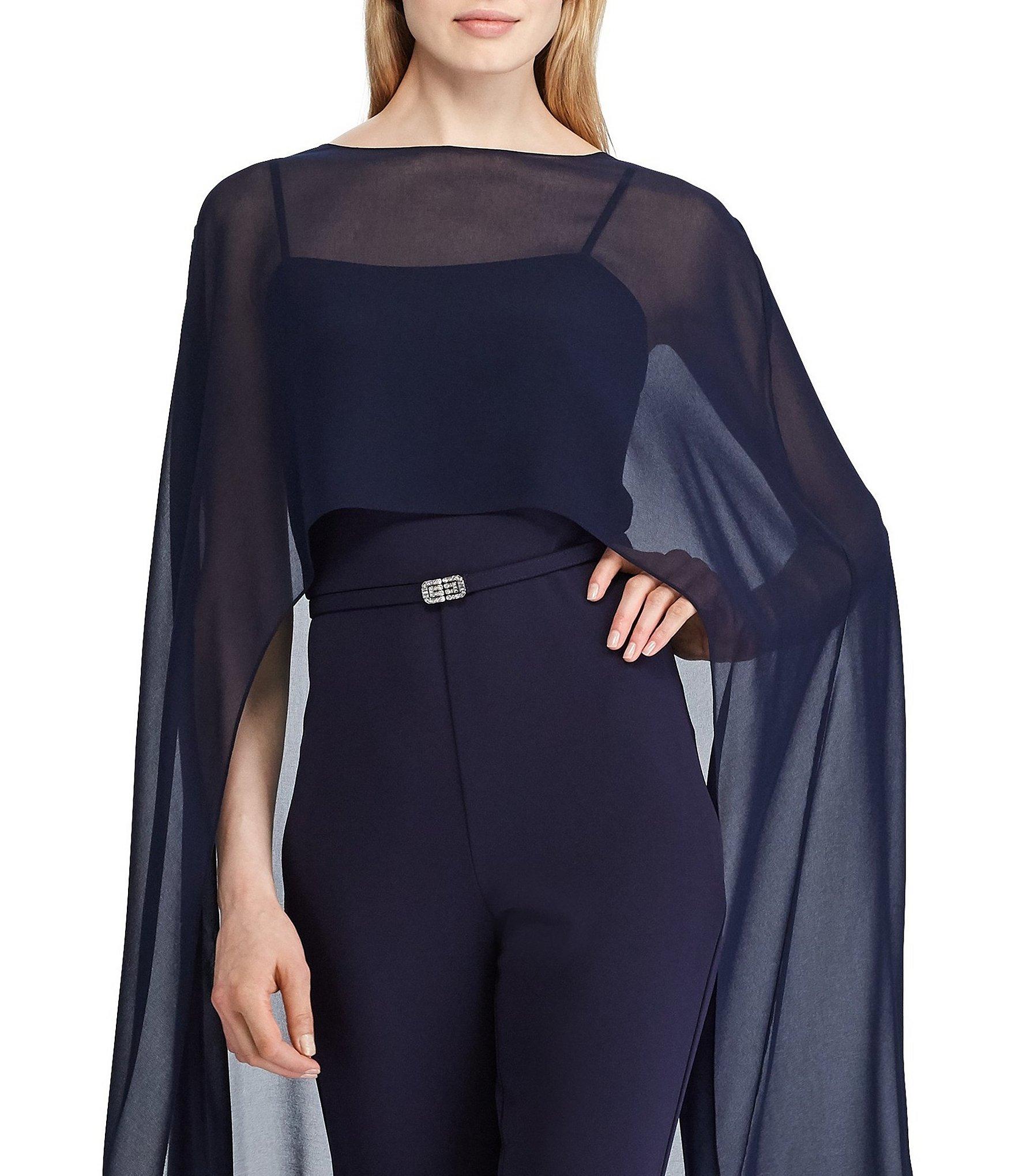 cape overlay jumpsuit