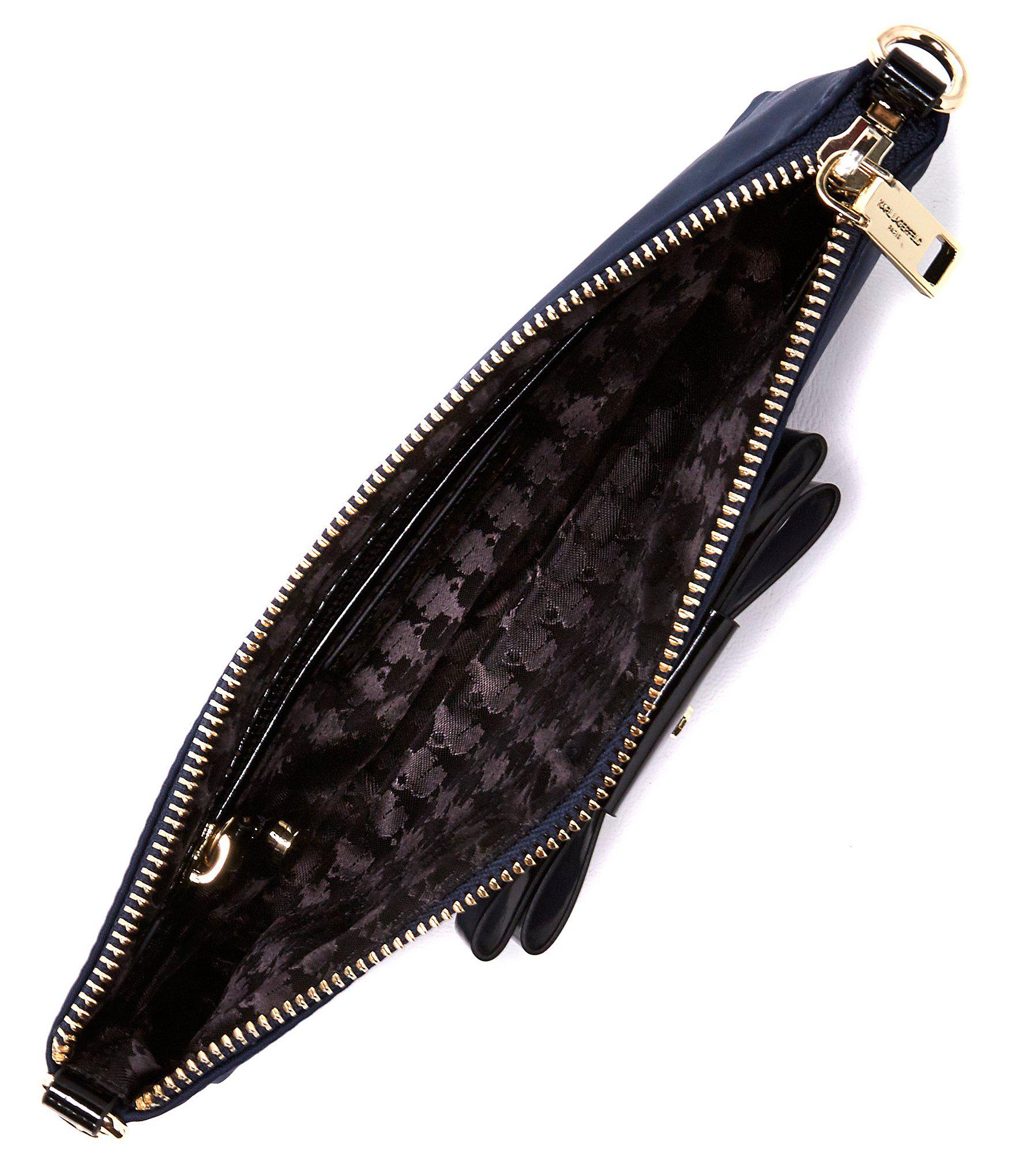 Karl Lagerfeld Synthetic Penny Nylon Crossbody Bag in Navy/Black (Blue