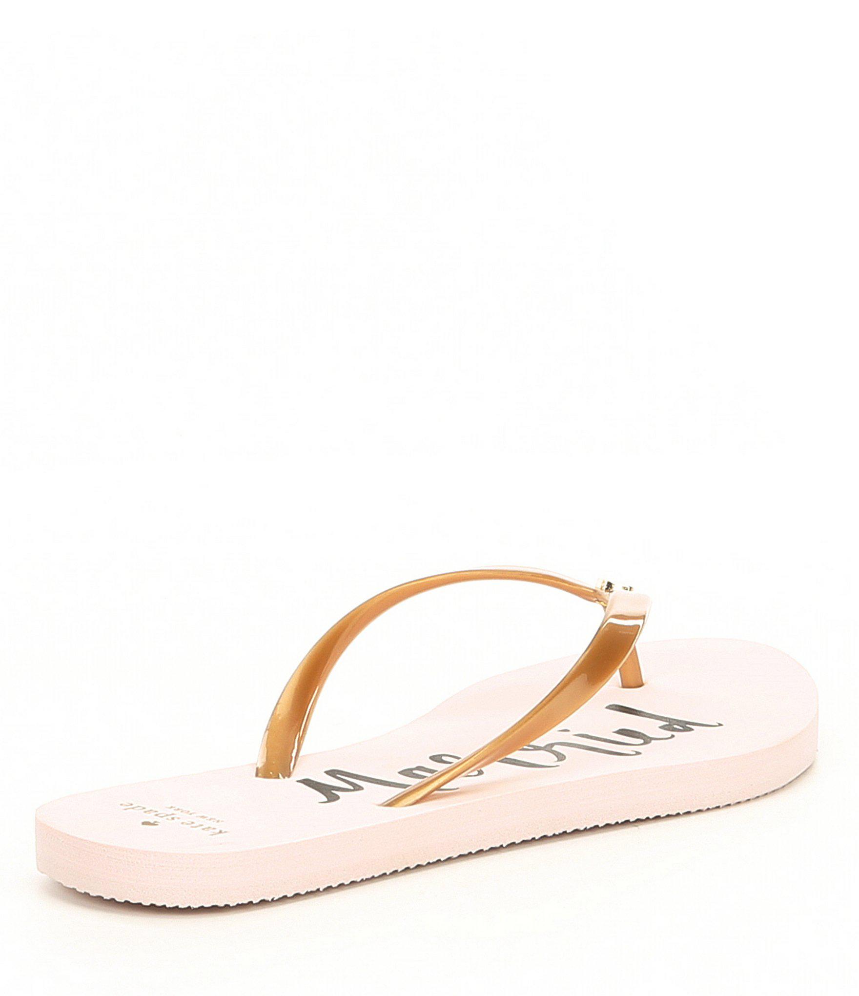 just married kate spade flip flops