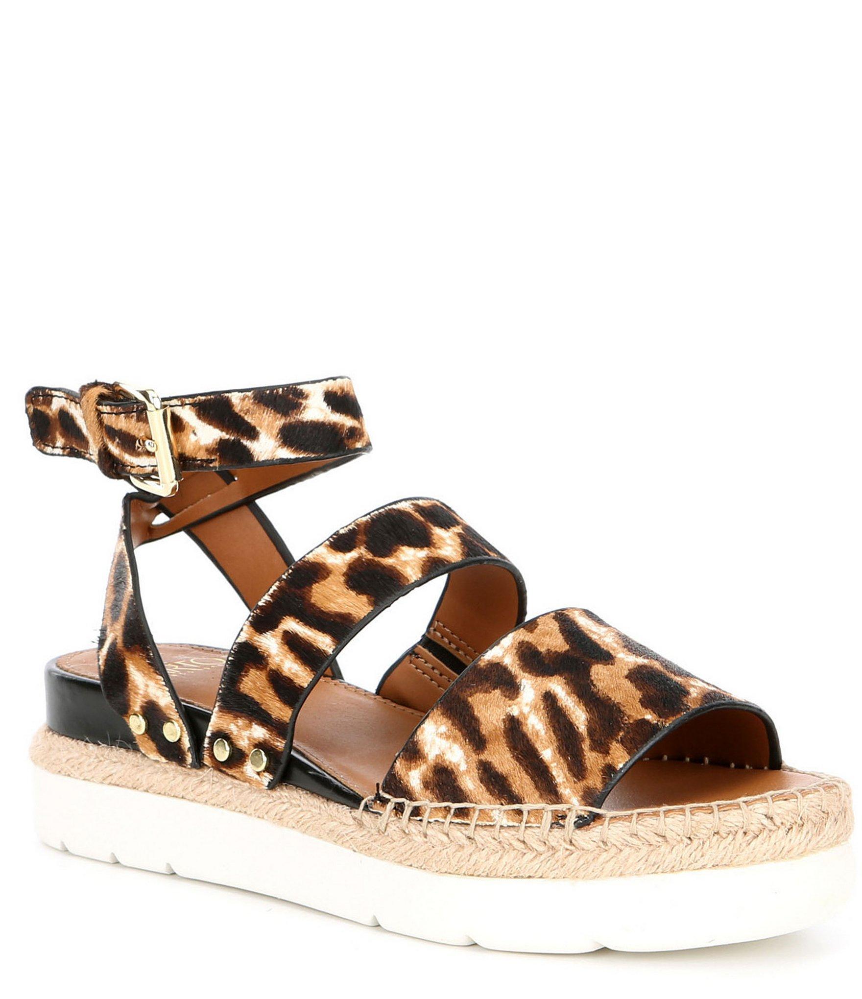 franco sarto animal print sandals