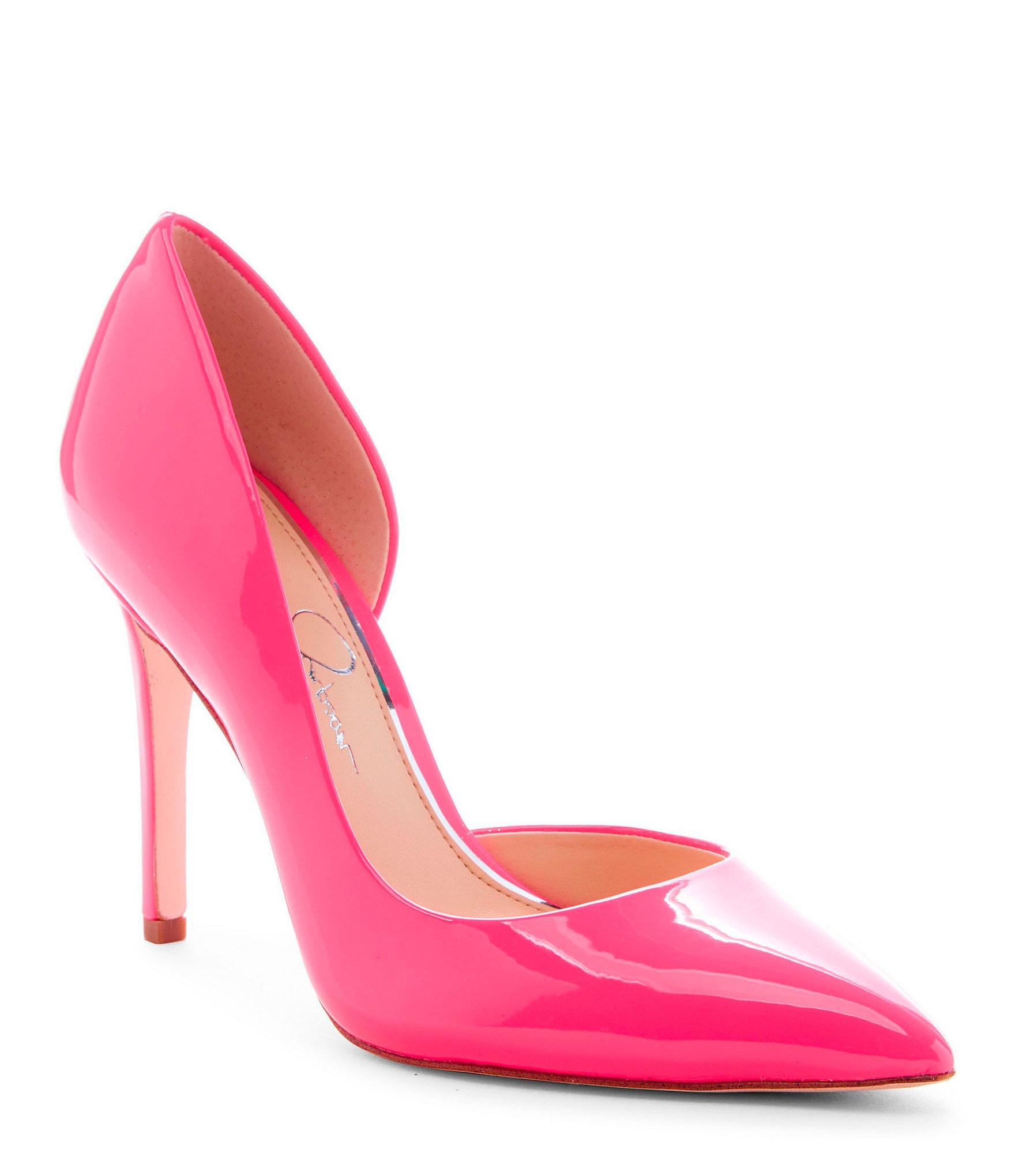 Jessica Simpson Synthetic Prizma Patent D'orsay Pumps in Neon Pink ...