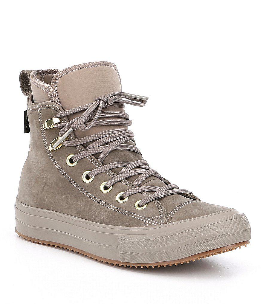 converse chuck taylor all star waterproof leather high top boot unisex leather boot