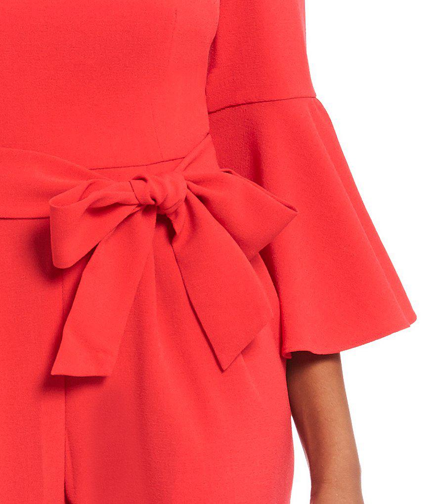 eliza j off the shoulder bell sleeve jumpsuit