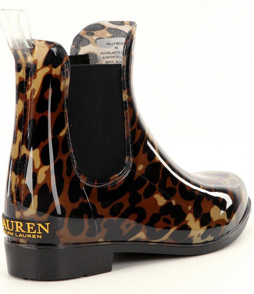 Ralph lauren rain boots leopard Clearance
