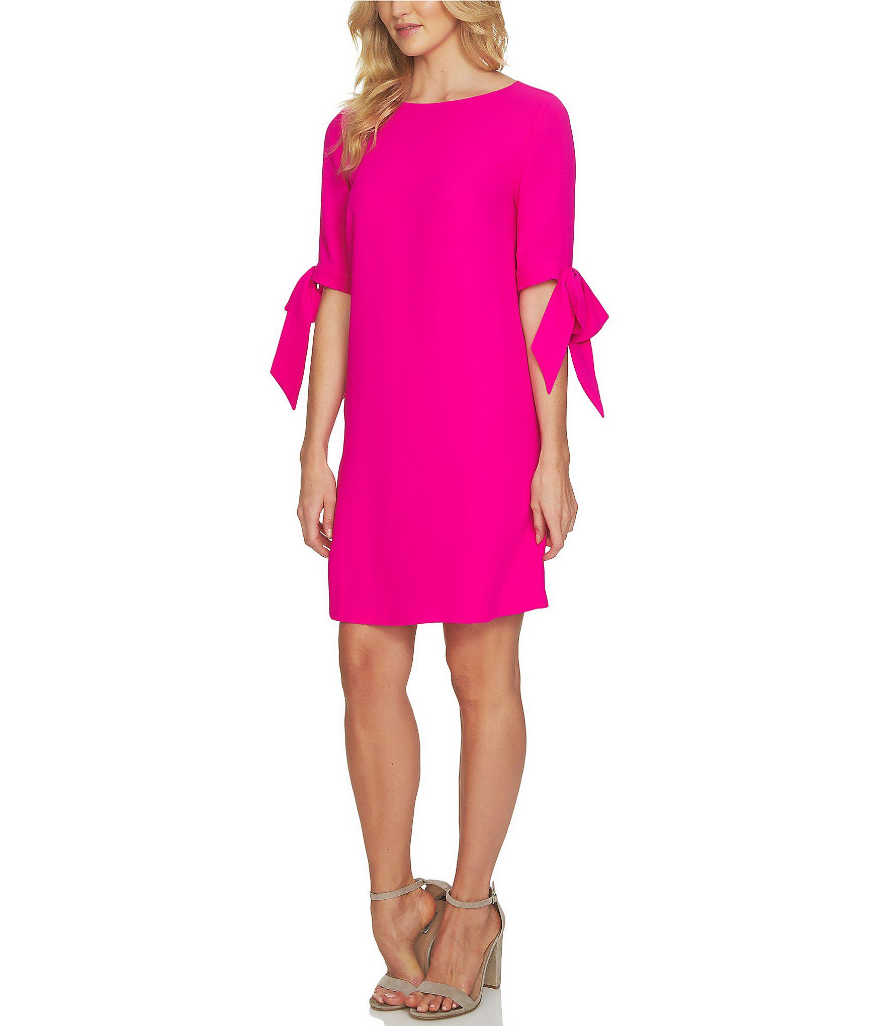 Cece Synthetic Bow Tie Sleeve Shift Dress in Pink - Lyst
