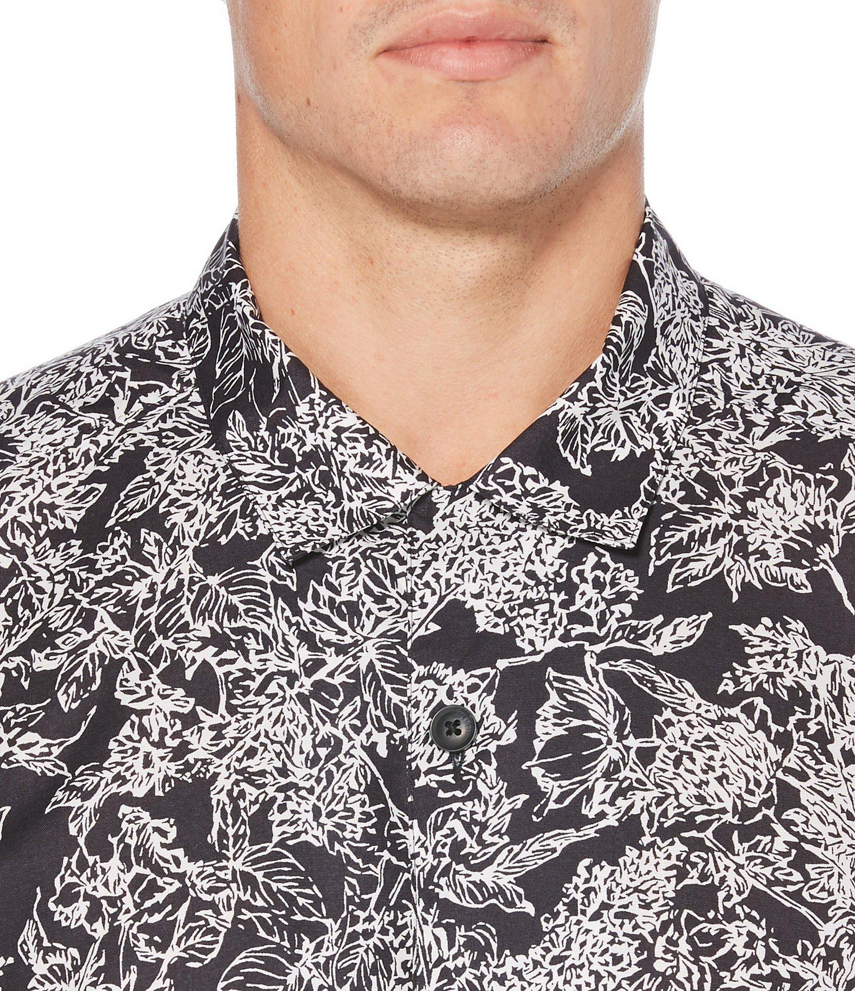 Perry Ellis Mens Short Sleeve Abstract Floral Print/ Shirt
