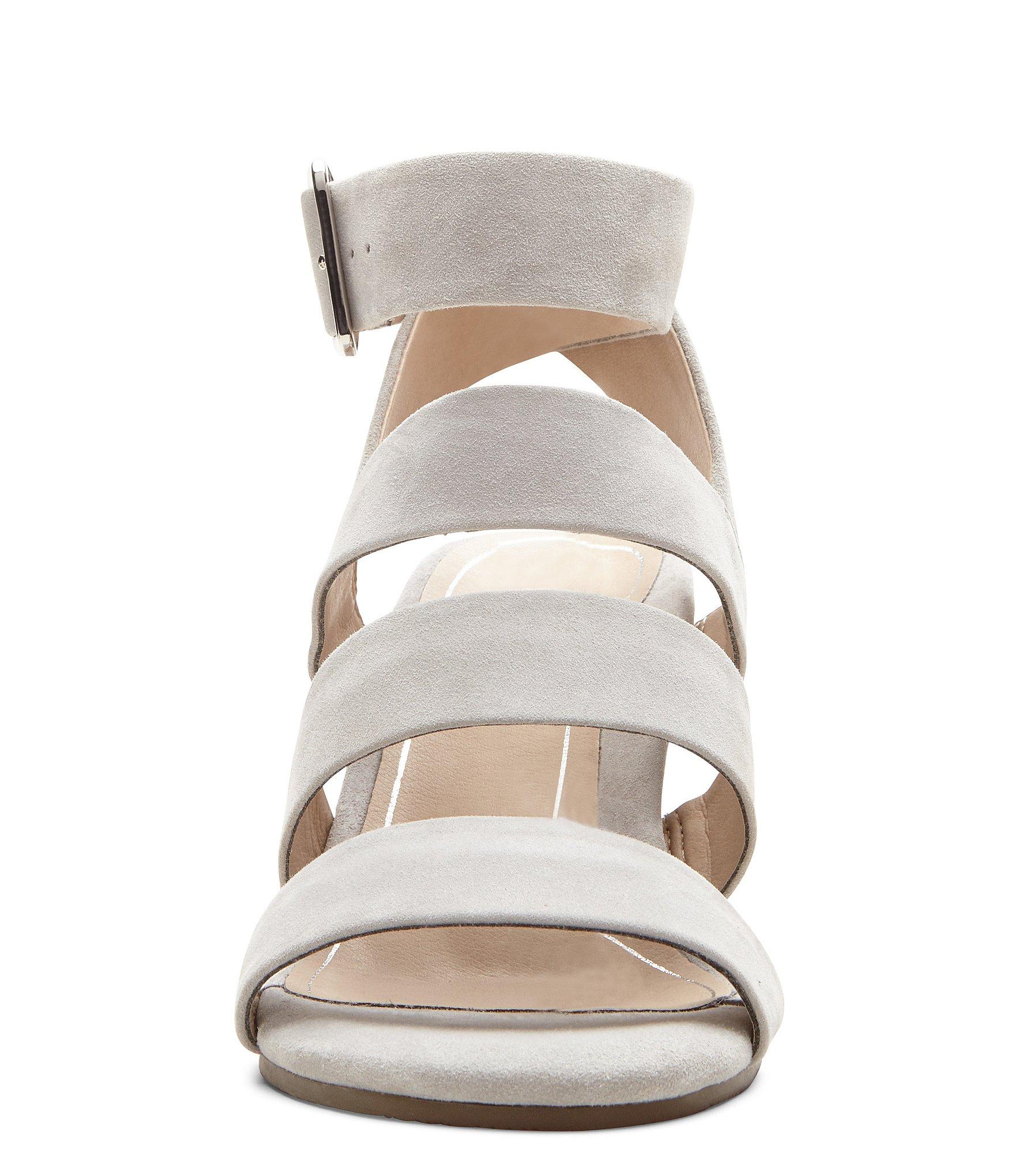 Vionic Blaire Block Heel Sandal in Light Grey Suede (Gray) - Lyst