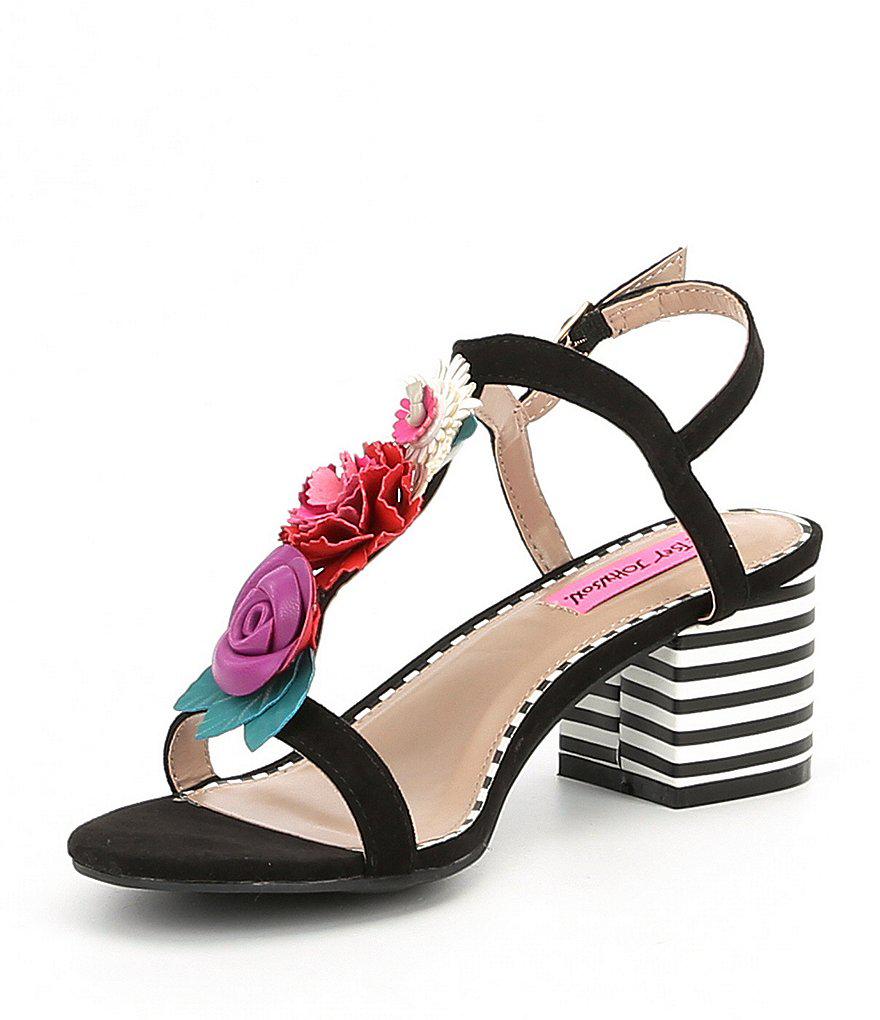betsey johnson flower heels