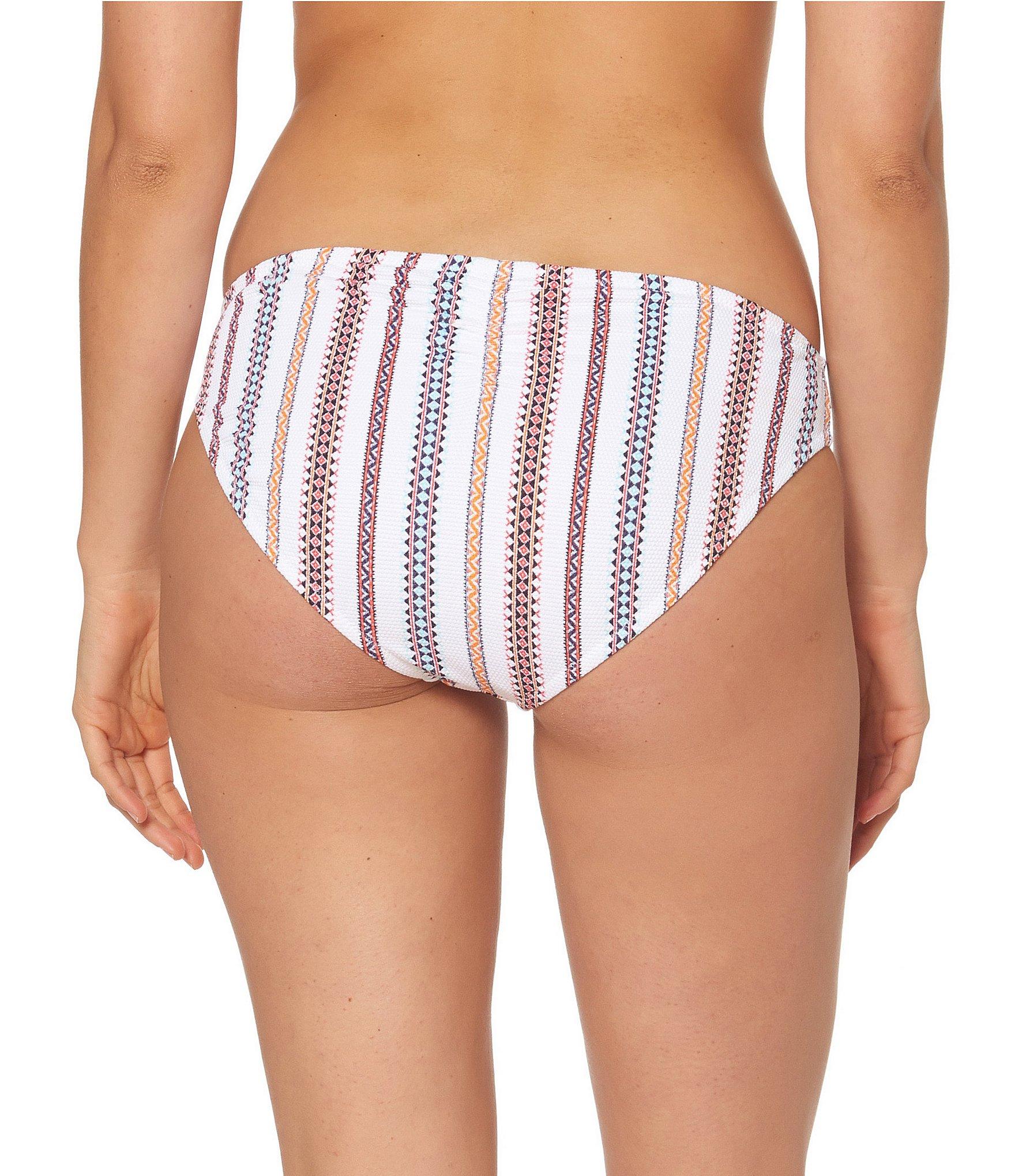 Jessica Simpson Line It Up Shirred Hipster Swimsuit Bottom Lyst