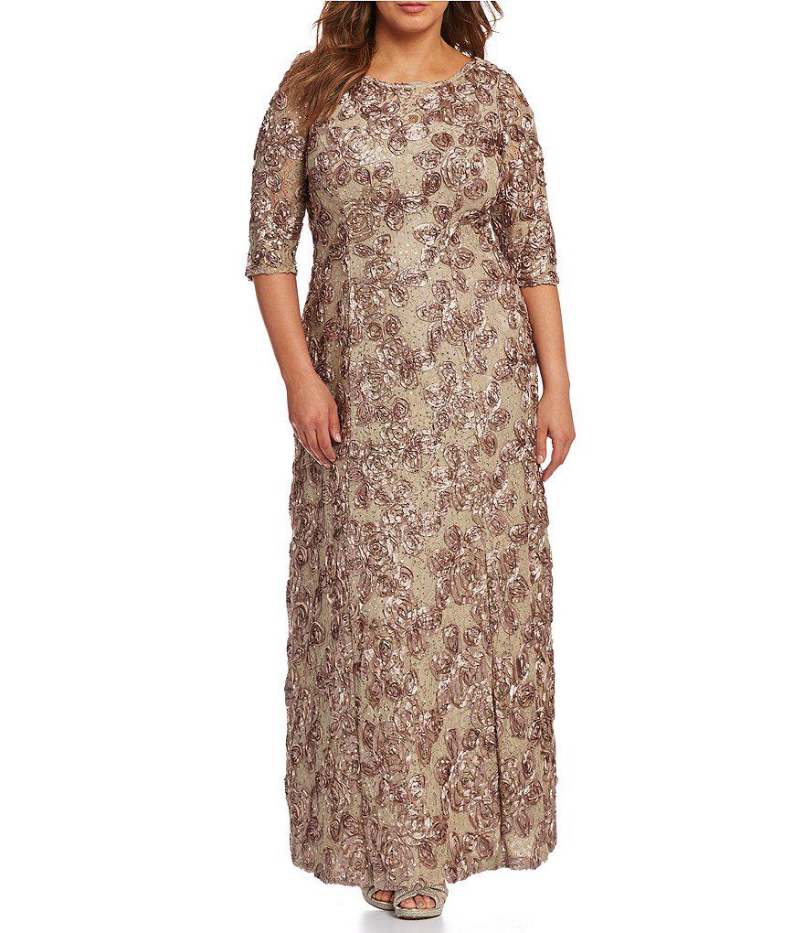alex evenings a line gown