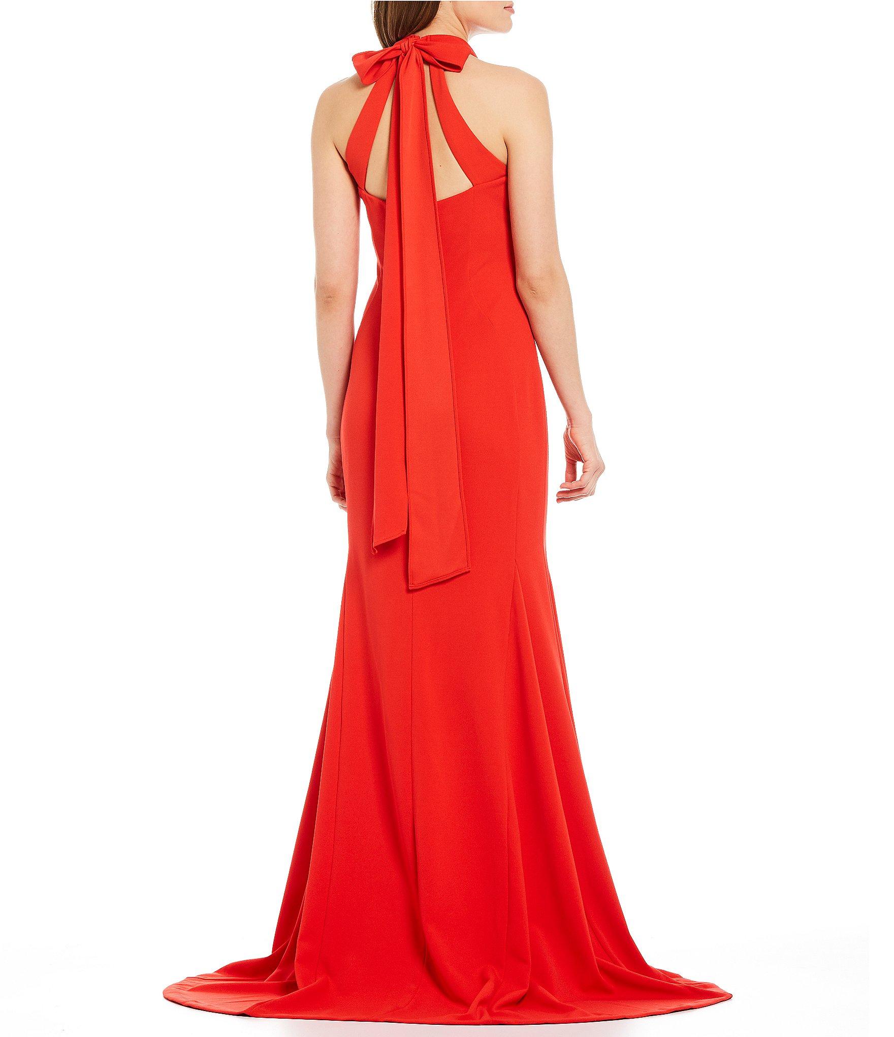 calvin klein halter mermaid gown