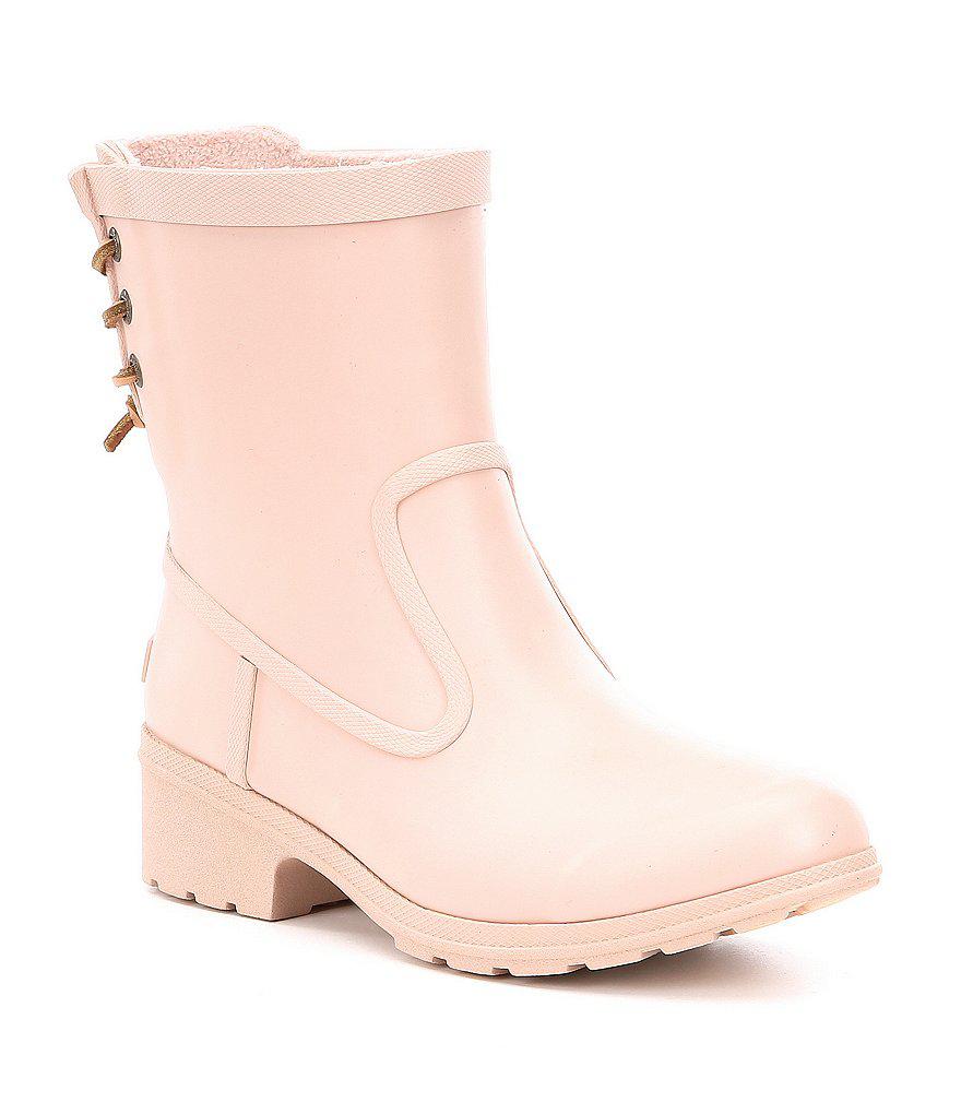 pink sperry boots