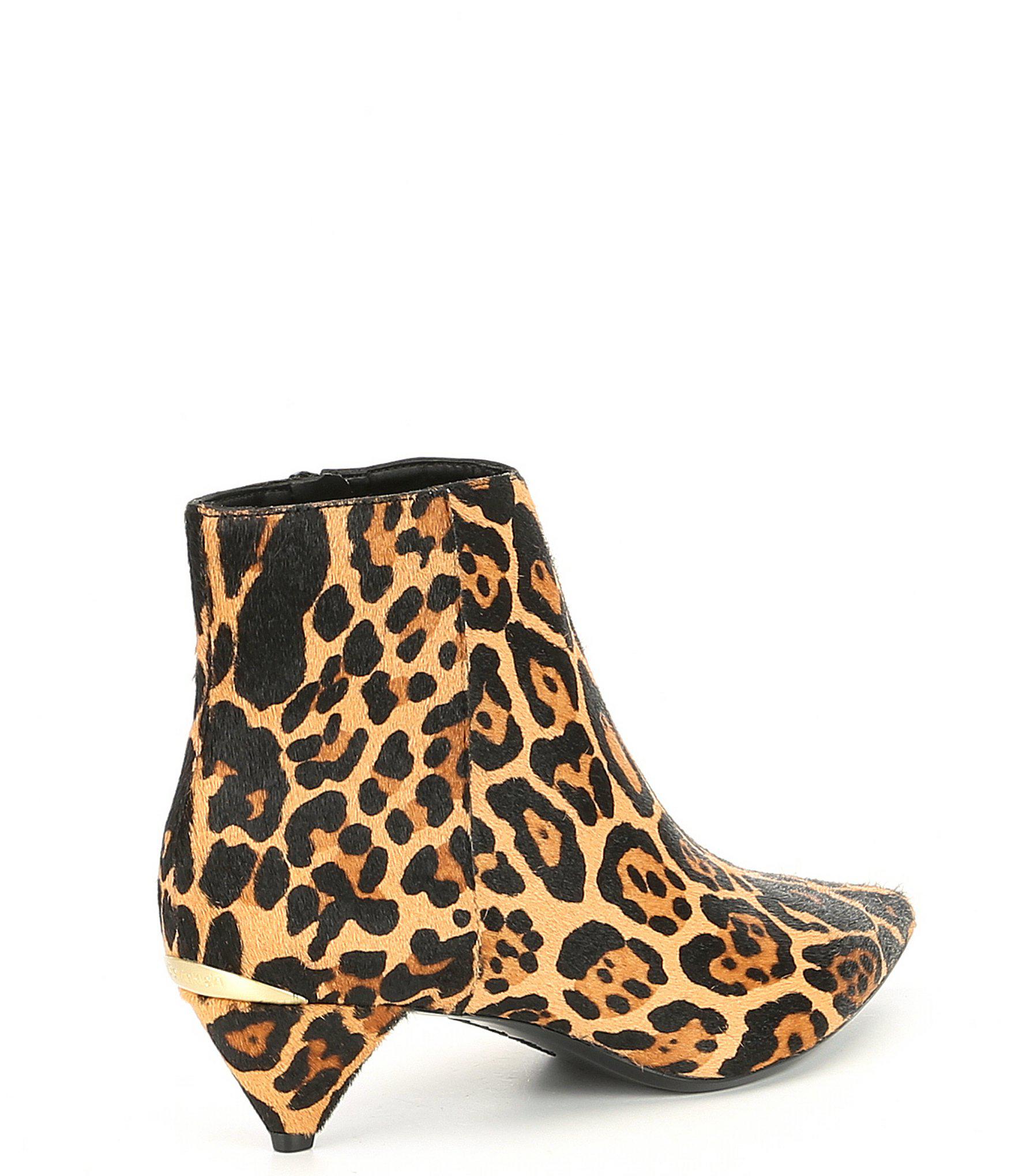 calvin klein leopard boots