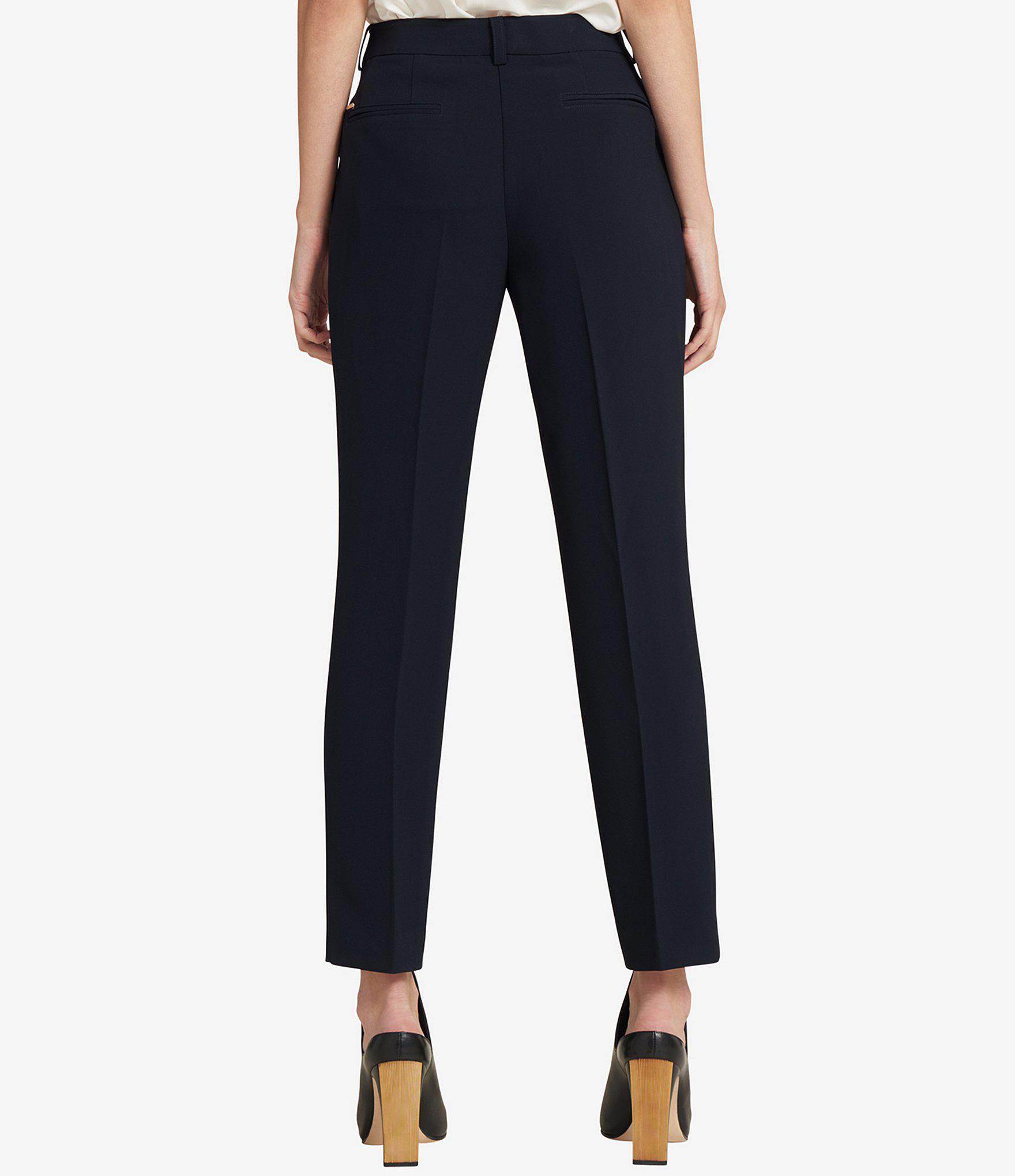 Donna Karan New York Stretch Crepe Slimleg Ankle Pants in Blue Lyst