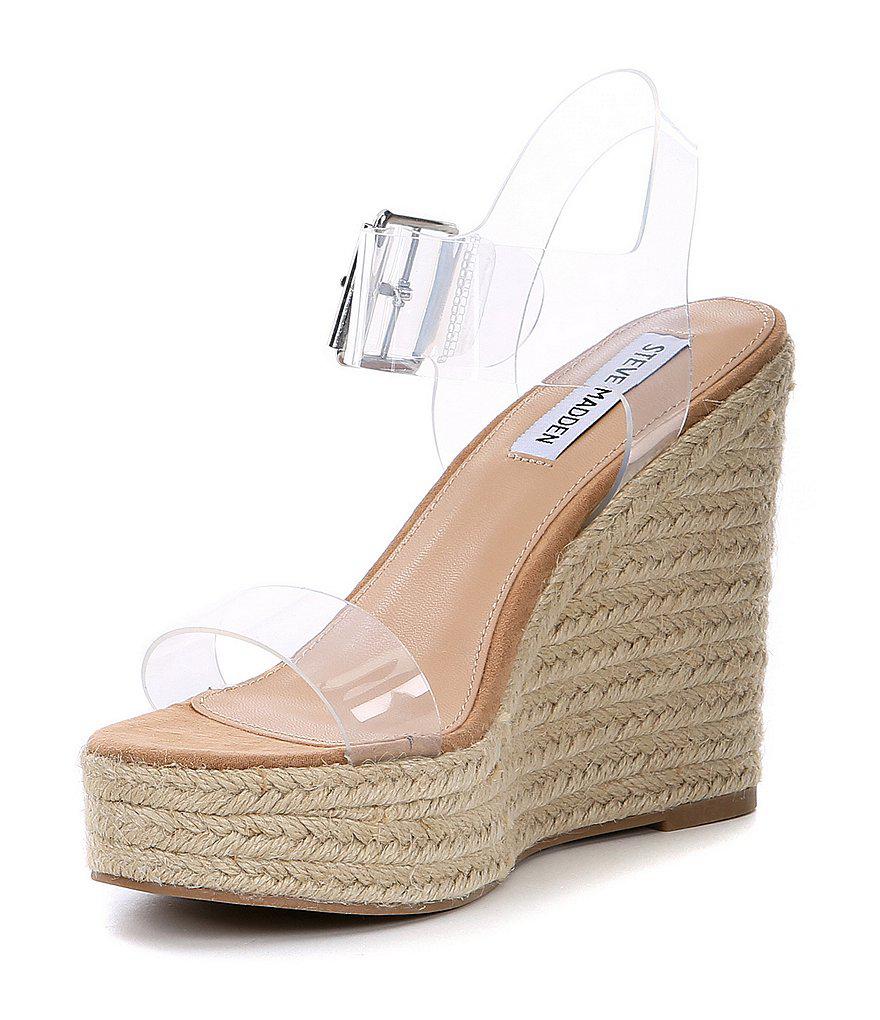 steve madden sunrise wedge clear
