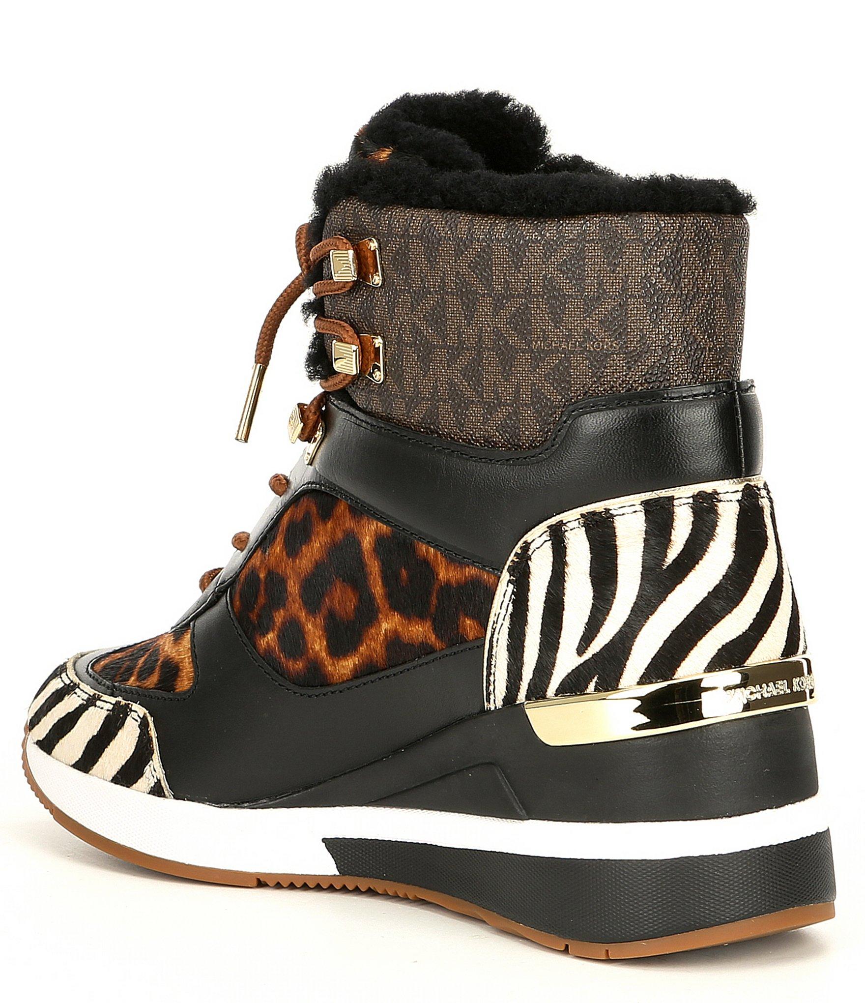 michael kors liv wedge booties
