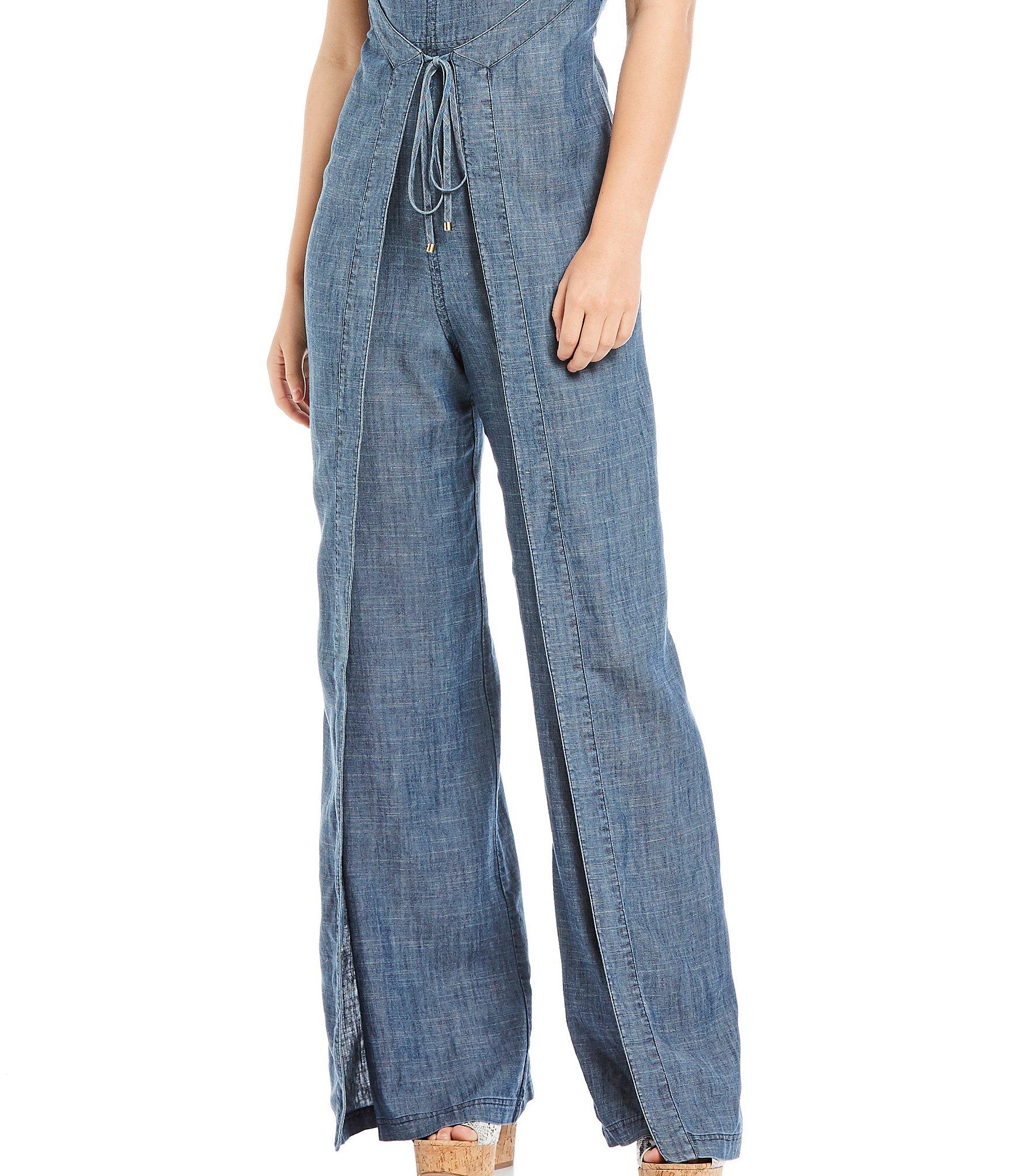 trina turk chambray jumpsuit