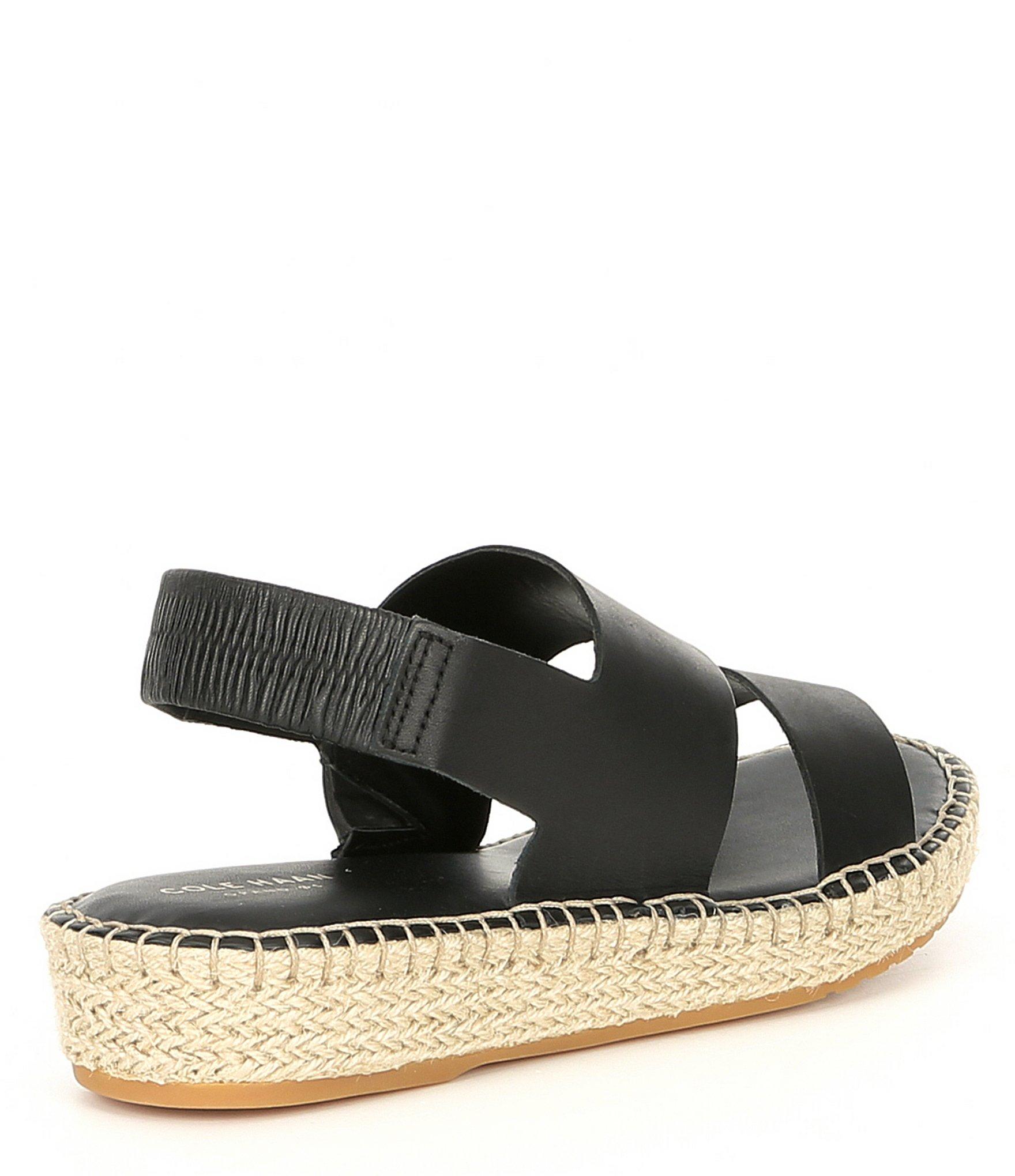 Cole Haan Leather Cloudfeel Espadrille Sandal in Black Leather (Black) - Save 10% - Lyst