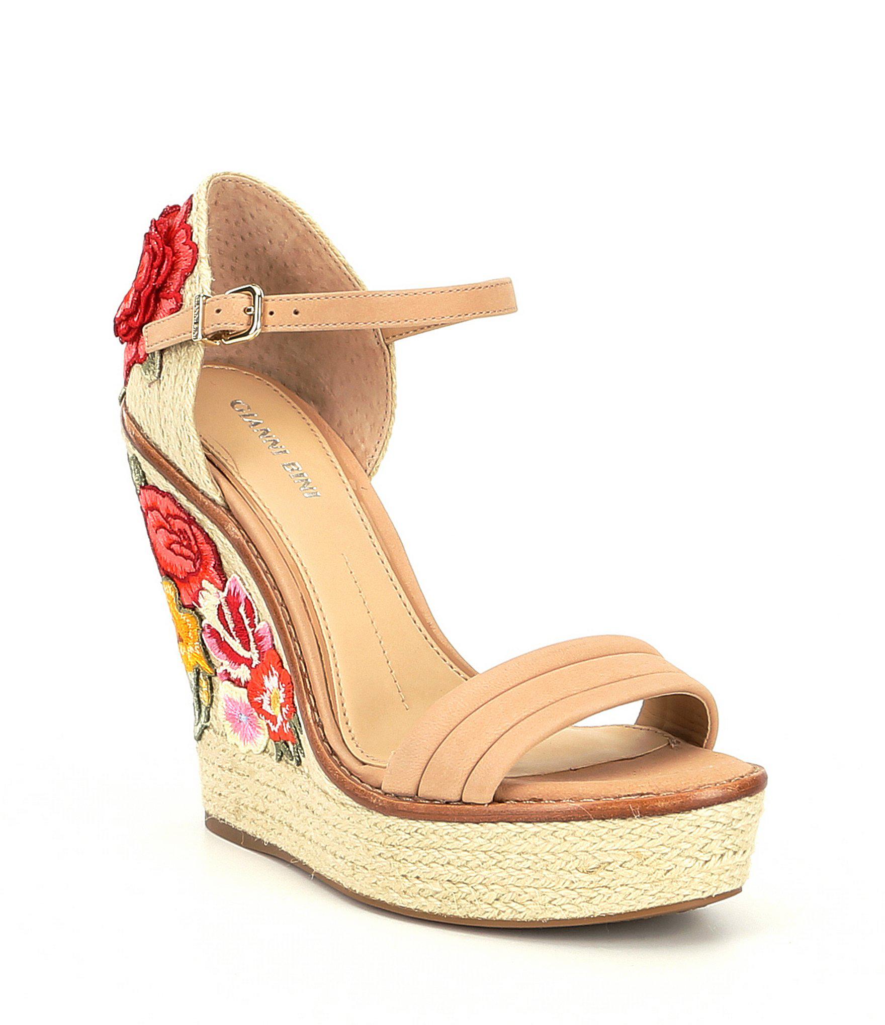 gianni bini juudeth leather wedges