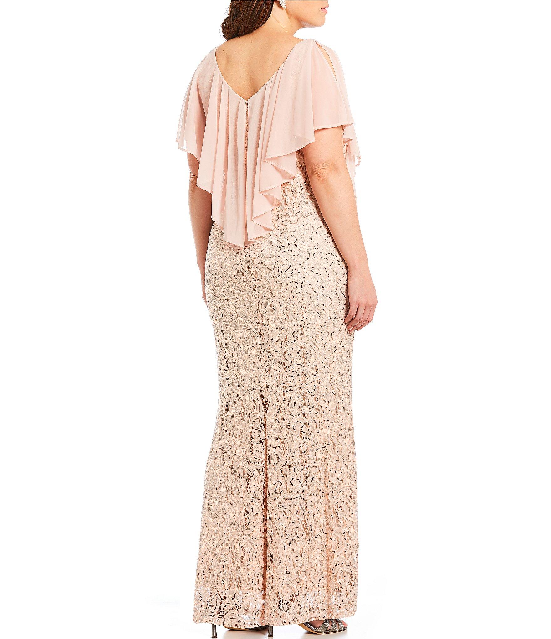 marina chiffon popover lace gown