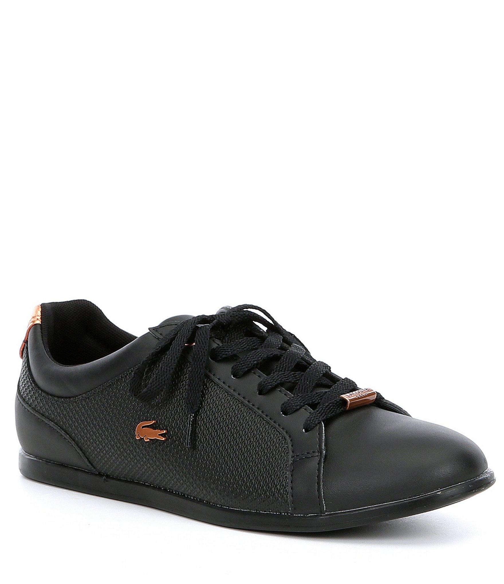 black leather lacoste shoes