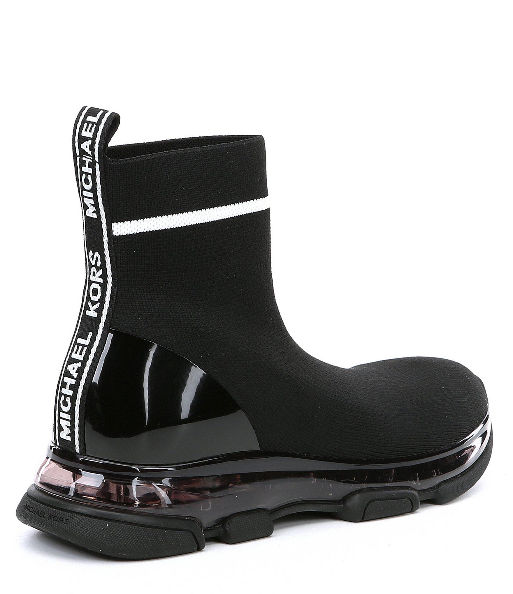Michael Kors Synthetic Kendra Stretchknit Sock Sneaker in Black/White