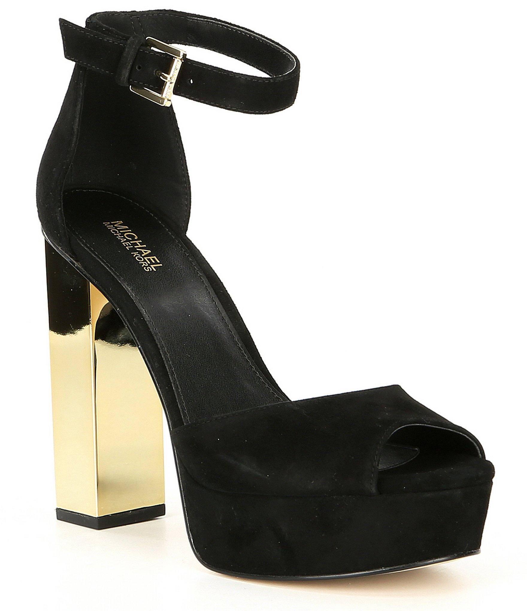 michael kors block heel pumps