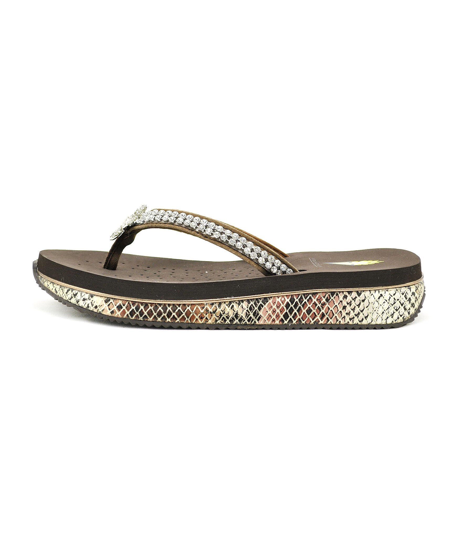 tan volatile flip flops