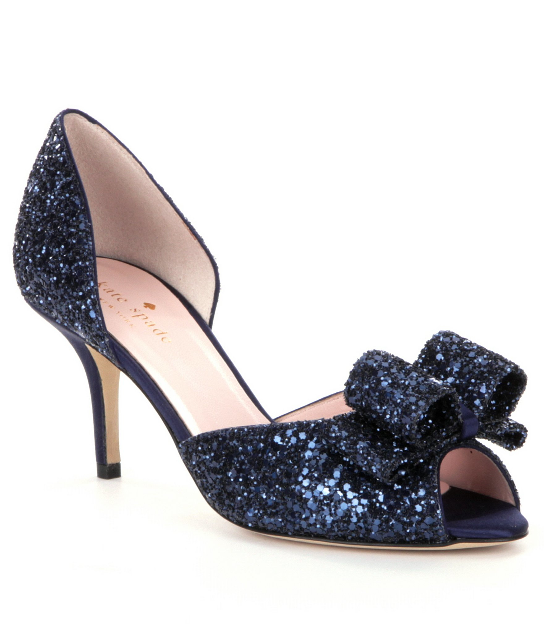 Kate Spade Cotton Sela D´orsay Pumps in Navy (Blue) - Lyst