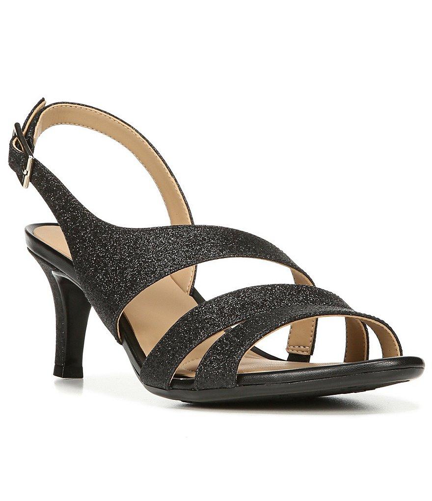 Naturalizer Taimi Glitter Dress Sandals in Black Lyst
