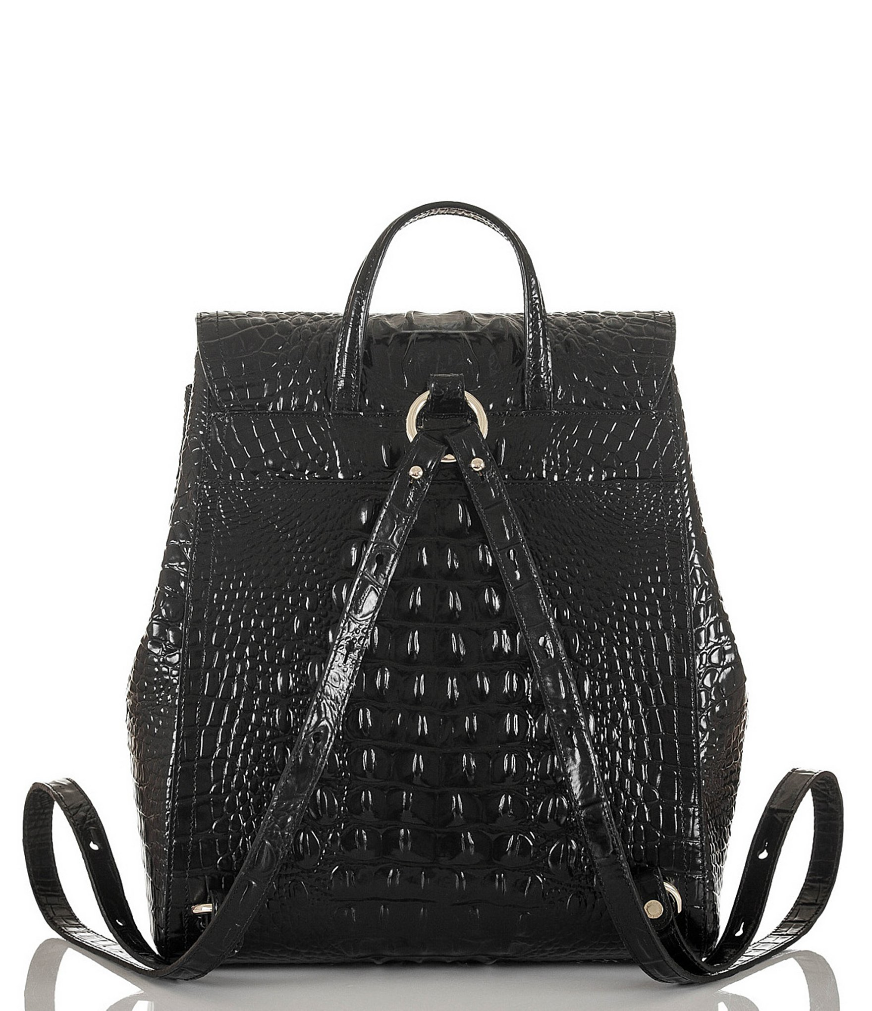 Brahmin Leather Melbourne Collection Gloria Croco-embossed Backpack in ...
