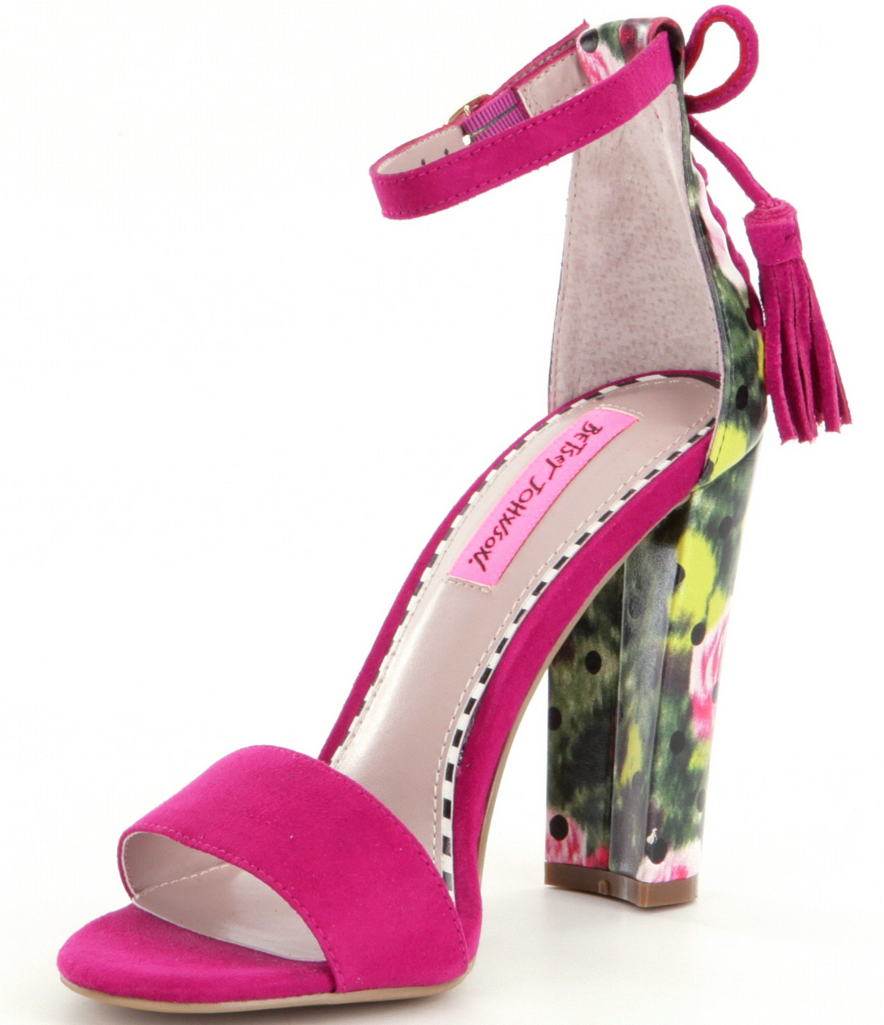 betsey johnson floral heels